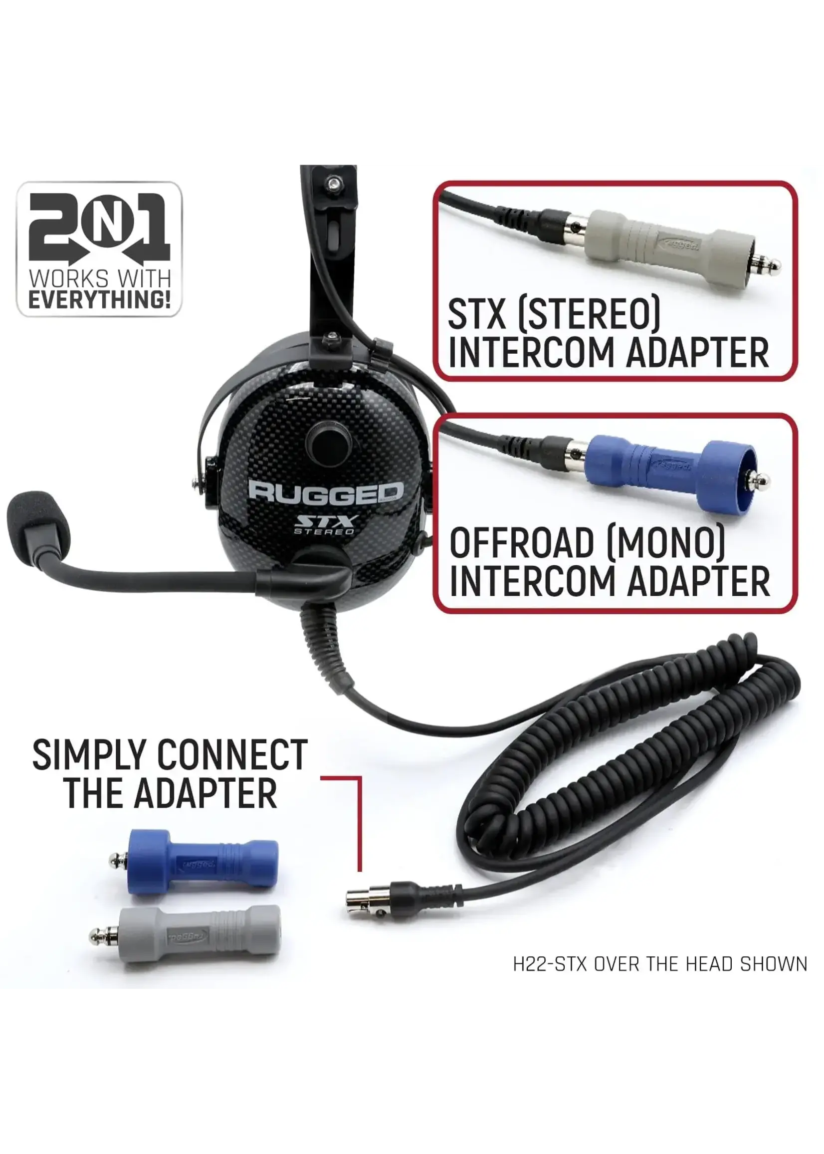 Rugged Radios Rugged Radios ULTIMATE HEADSET for STEREO and OFFROAD Intercoms