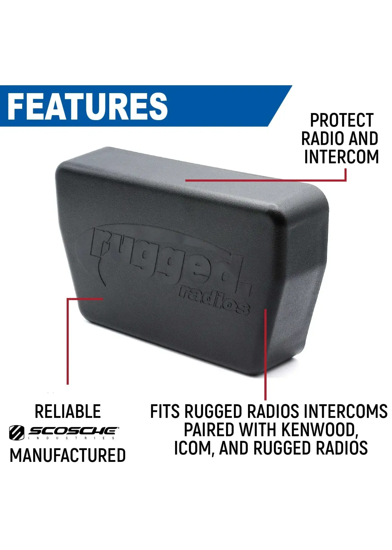 Rugged Radios Rugged Radios Magnetic Radio & Intercom Cover for Rugged Radios Multi Mount Insert