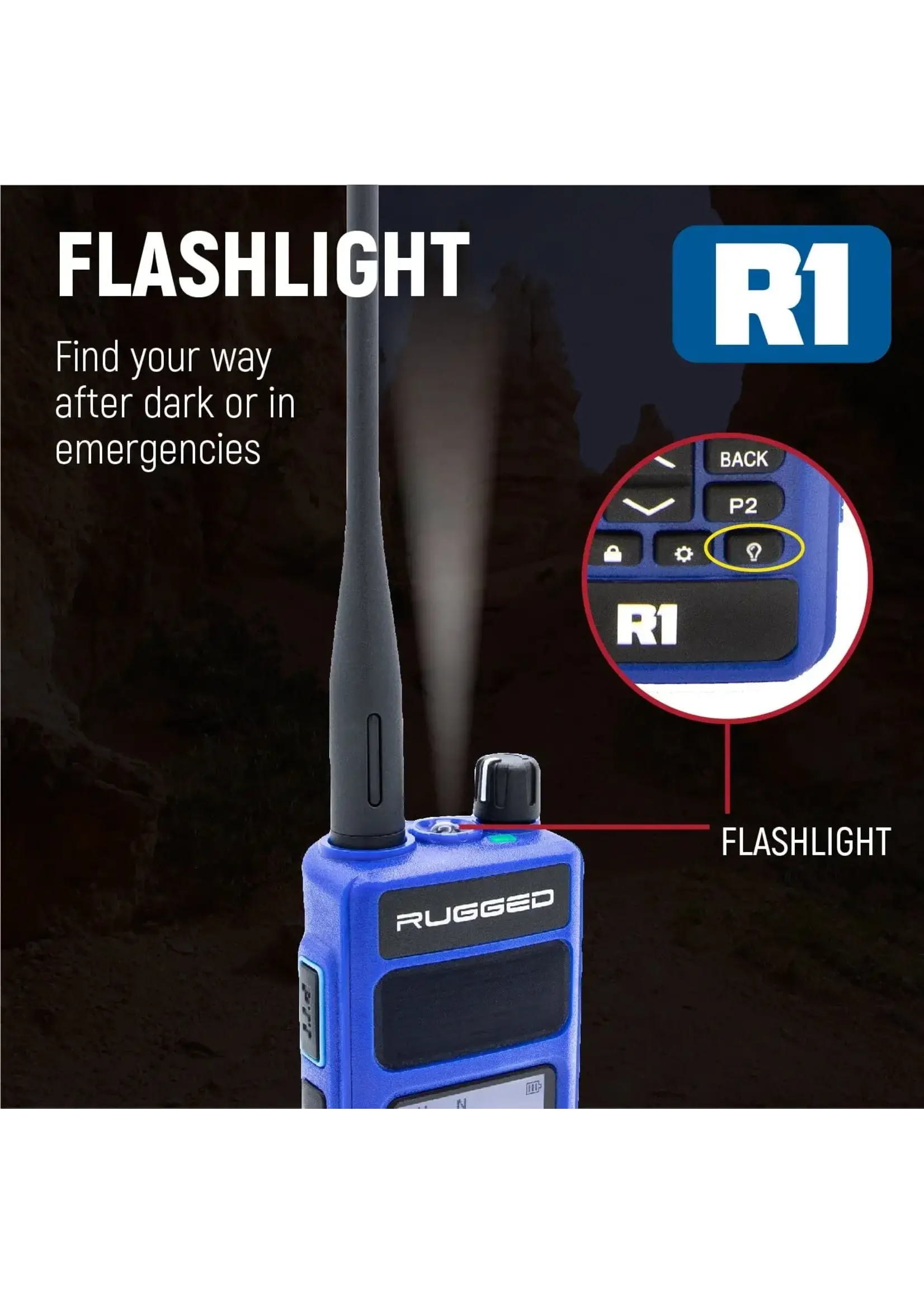 Rugged Radios Rugged Radios R1 Business Band Two Way Handheld Radio
