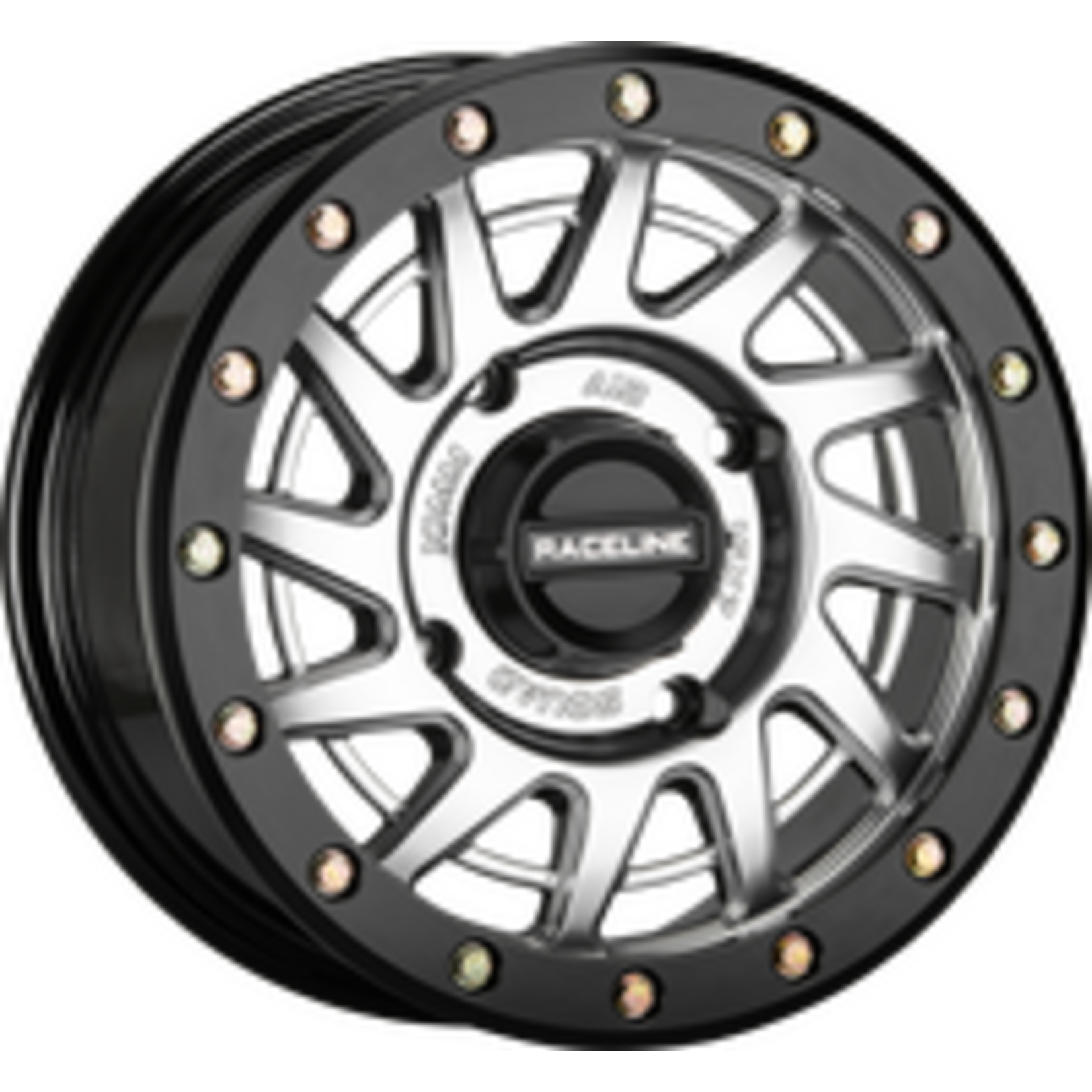 Raceline SQUAD BDLK WHEEL 15X7 4/137 10mm offset HYPER SILVER