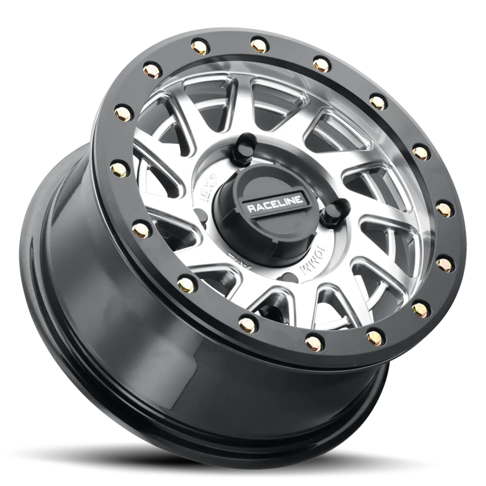 Raceline SQUAD BDLK WHEEL 15X7 4/137 10mm offset HYPER SILVER