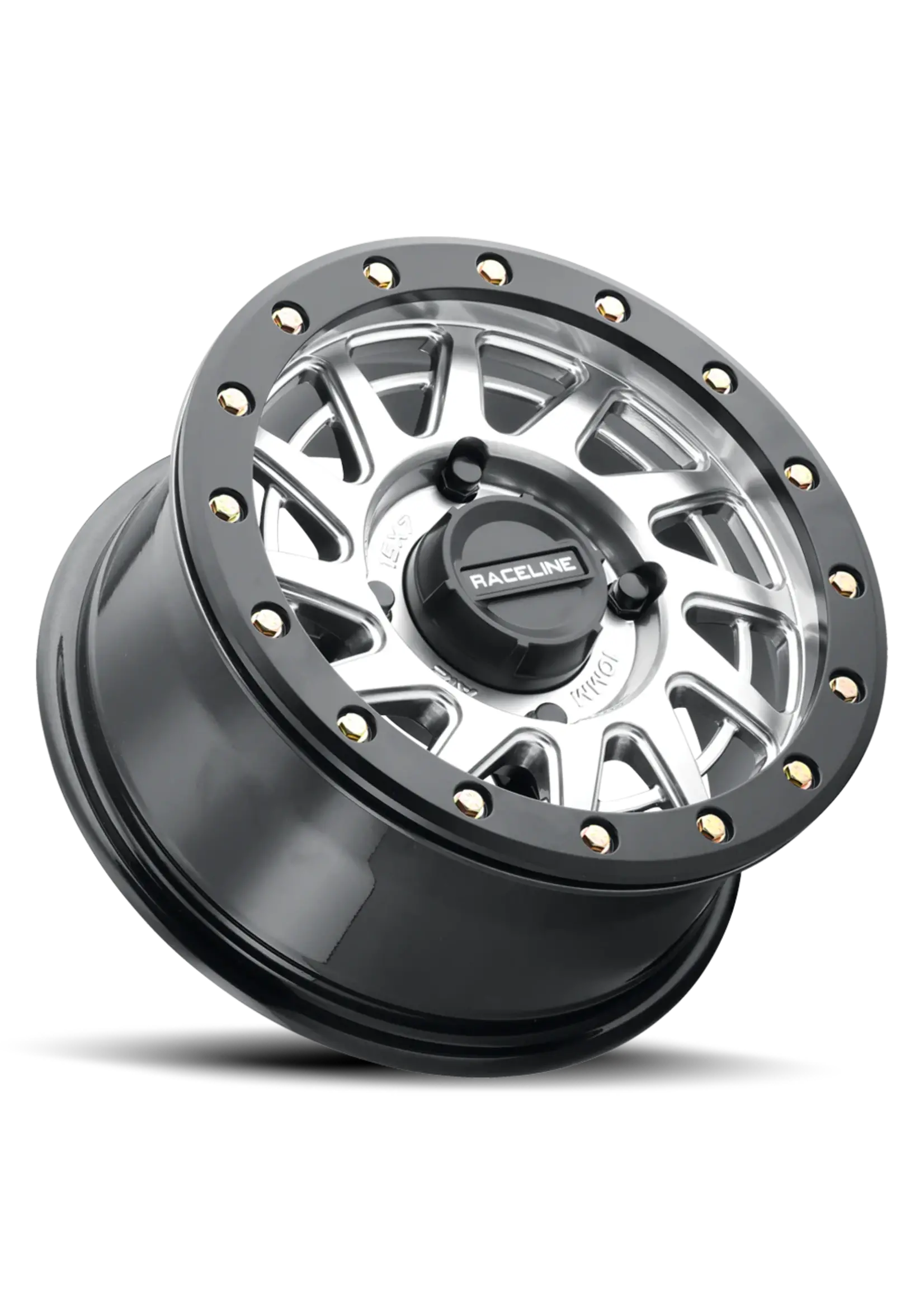 Raceline SQUAD BDLK WHEEL 15X7 4/137 10mm offset HYPER SILVER