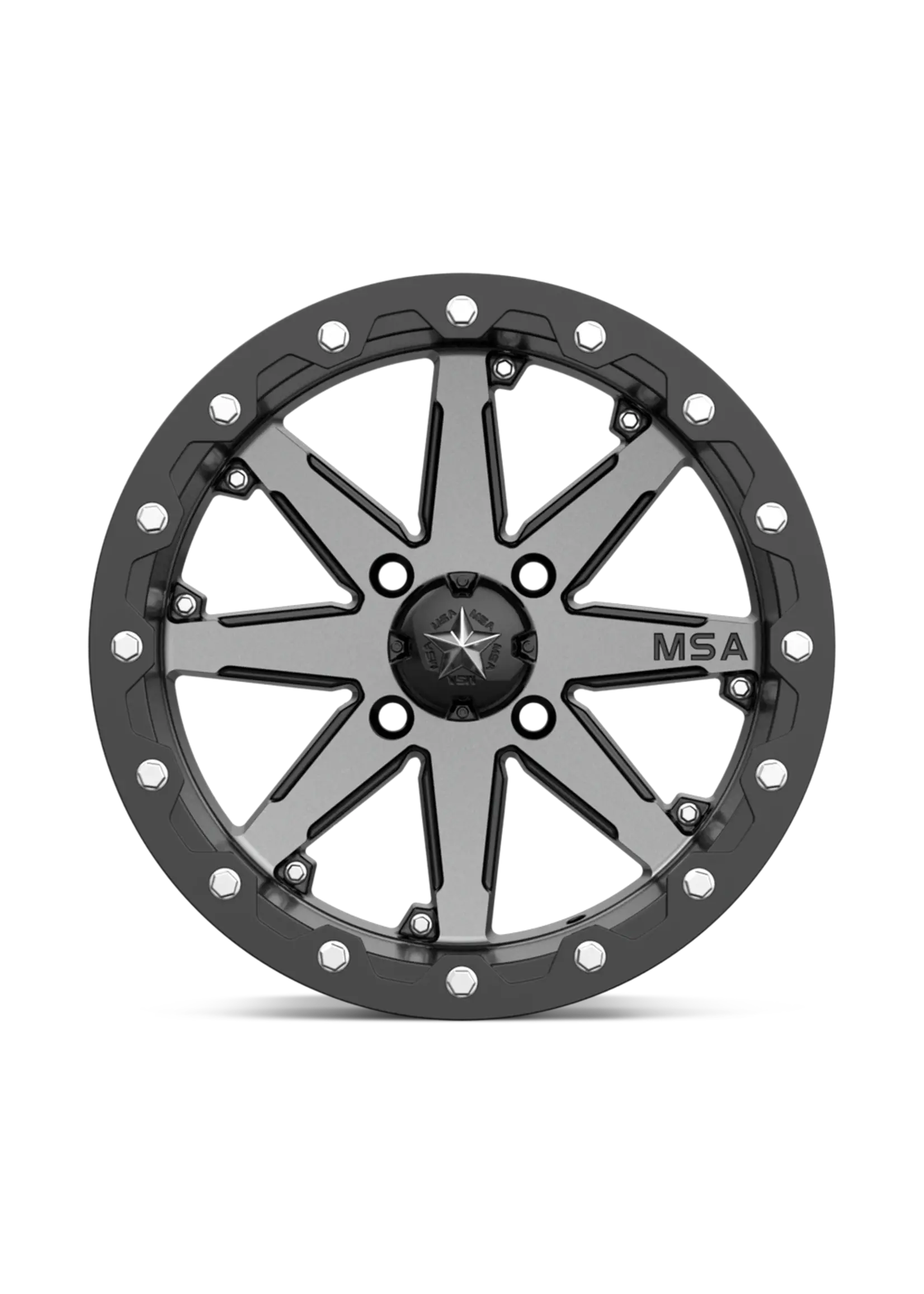 MSA Offroad M21 LOK 14X10 4X110 CHARCOAL TINT -10MM