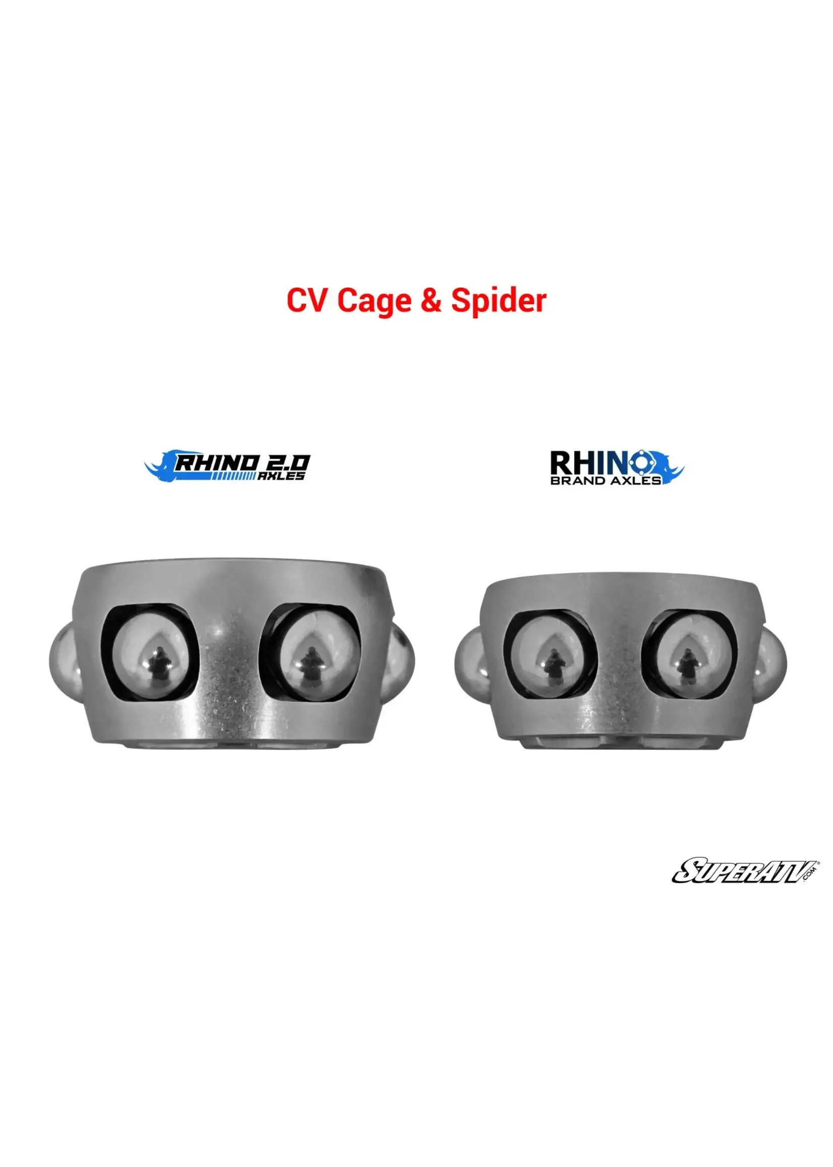 Super ATV Rhino 2.0 FRONT Axle for Polaris 900/ General 1000