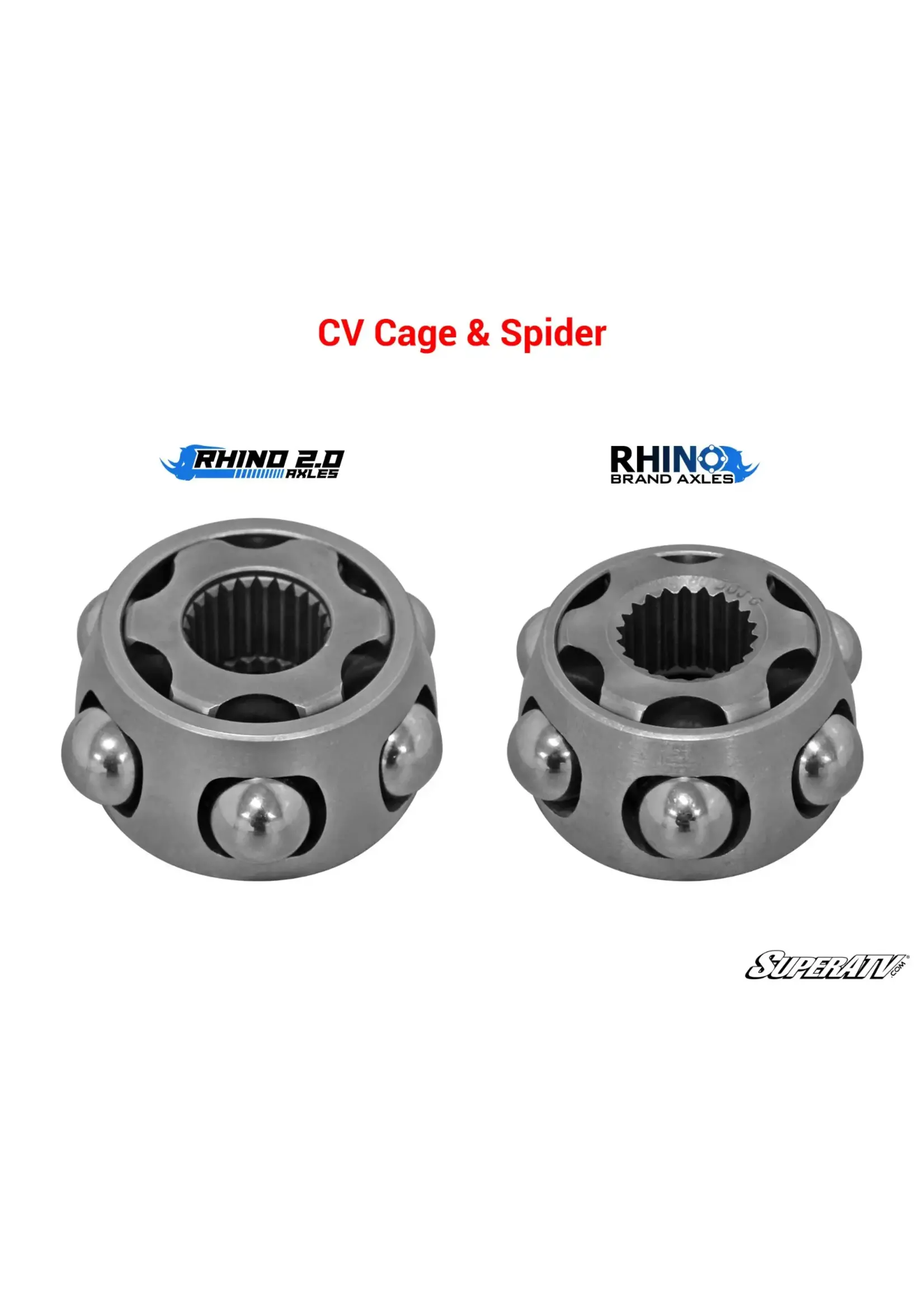 SUPERATV Product Polaris RZR XP Turbo S Heavy-Duty Axle—Rhino 2.0