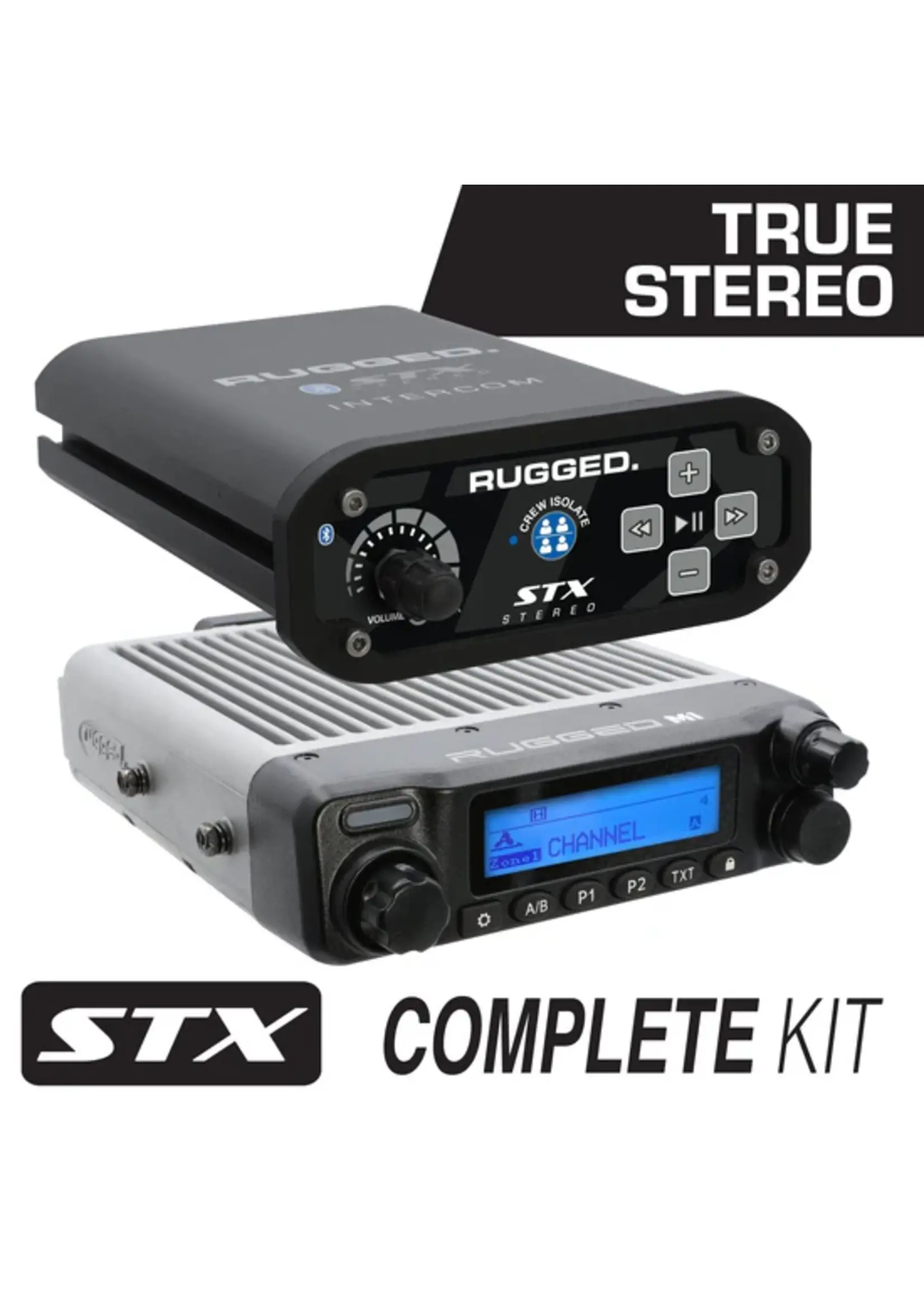 Rugged Radios Rugged Radios STX STEREO Complete Master Communication Kit with M1 Intercom and VHF 2-Way Radio