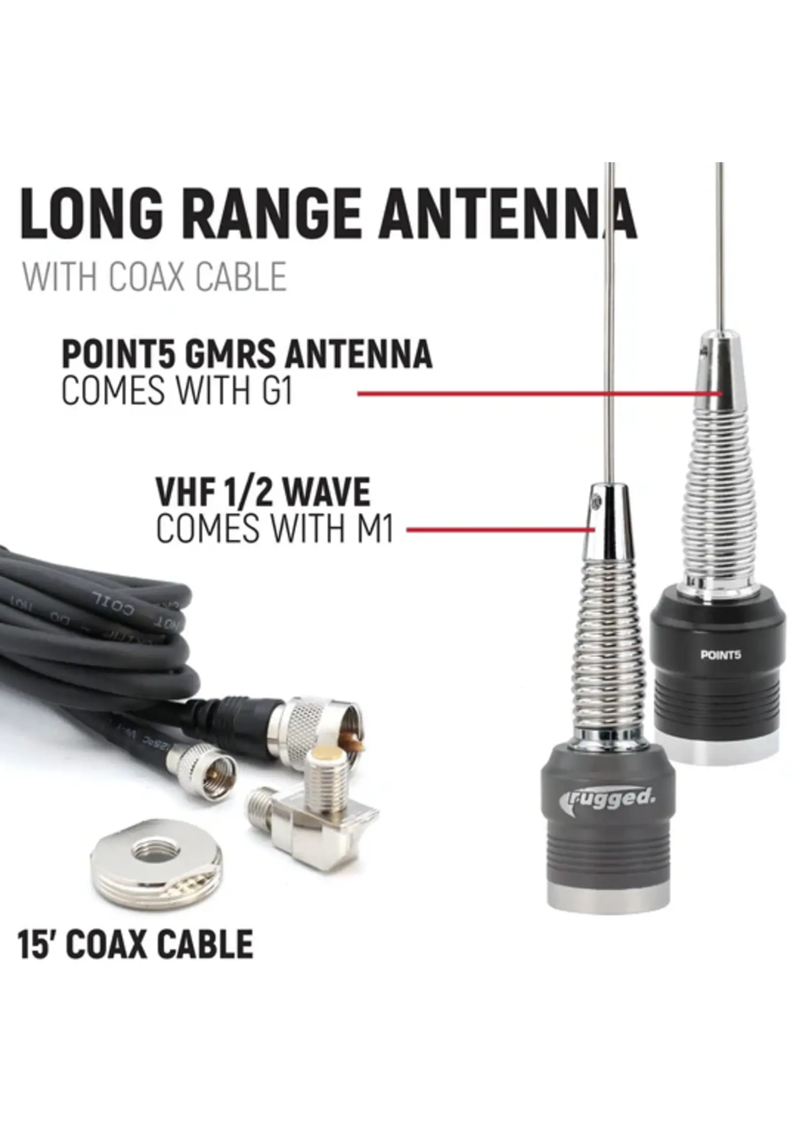 Rugged Radios Rugged Radios STX STEREO Complete Master Communication Kit with M1 Intercom and VHF 2-Way Radio