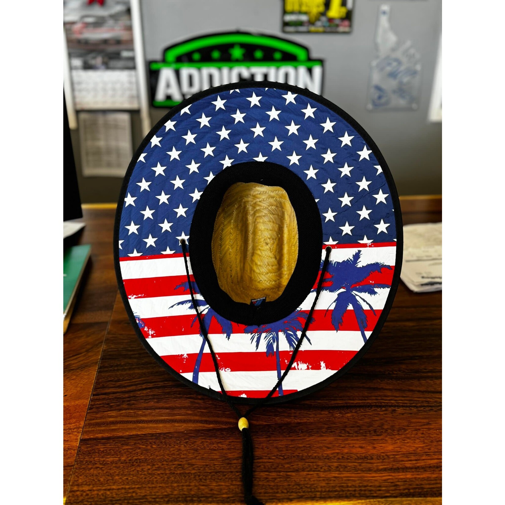 Addiction Powersports NW Sun/Straw Hat American Flag Inspired