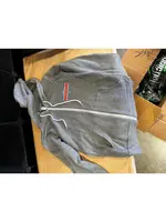 Addiction Powersports NW ZIP UP Hoodie Grey with American Flag Inspired Logo