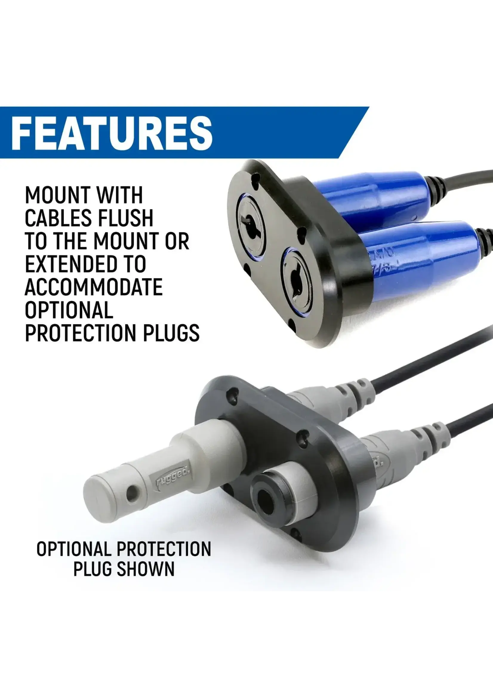 Rugged Radios Rugged Radios Dual Headset / Helmet Jack Flush Mount