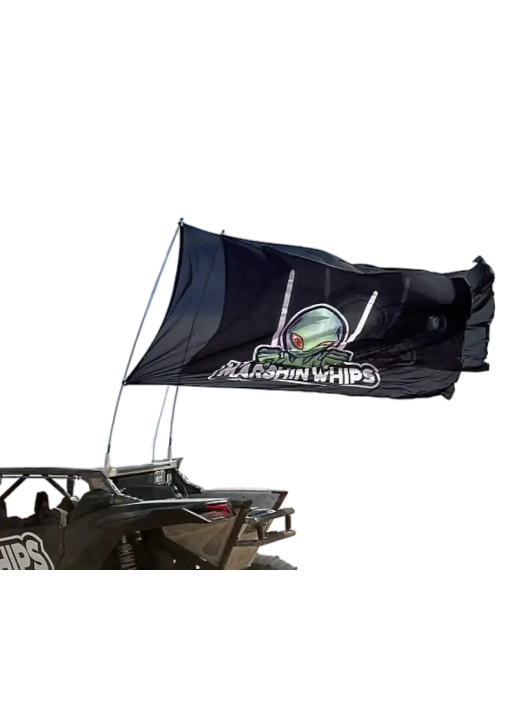 Marshin Whips Marshin Whip Single Day Large Whip Flag- 6FT With Mount