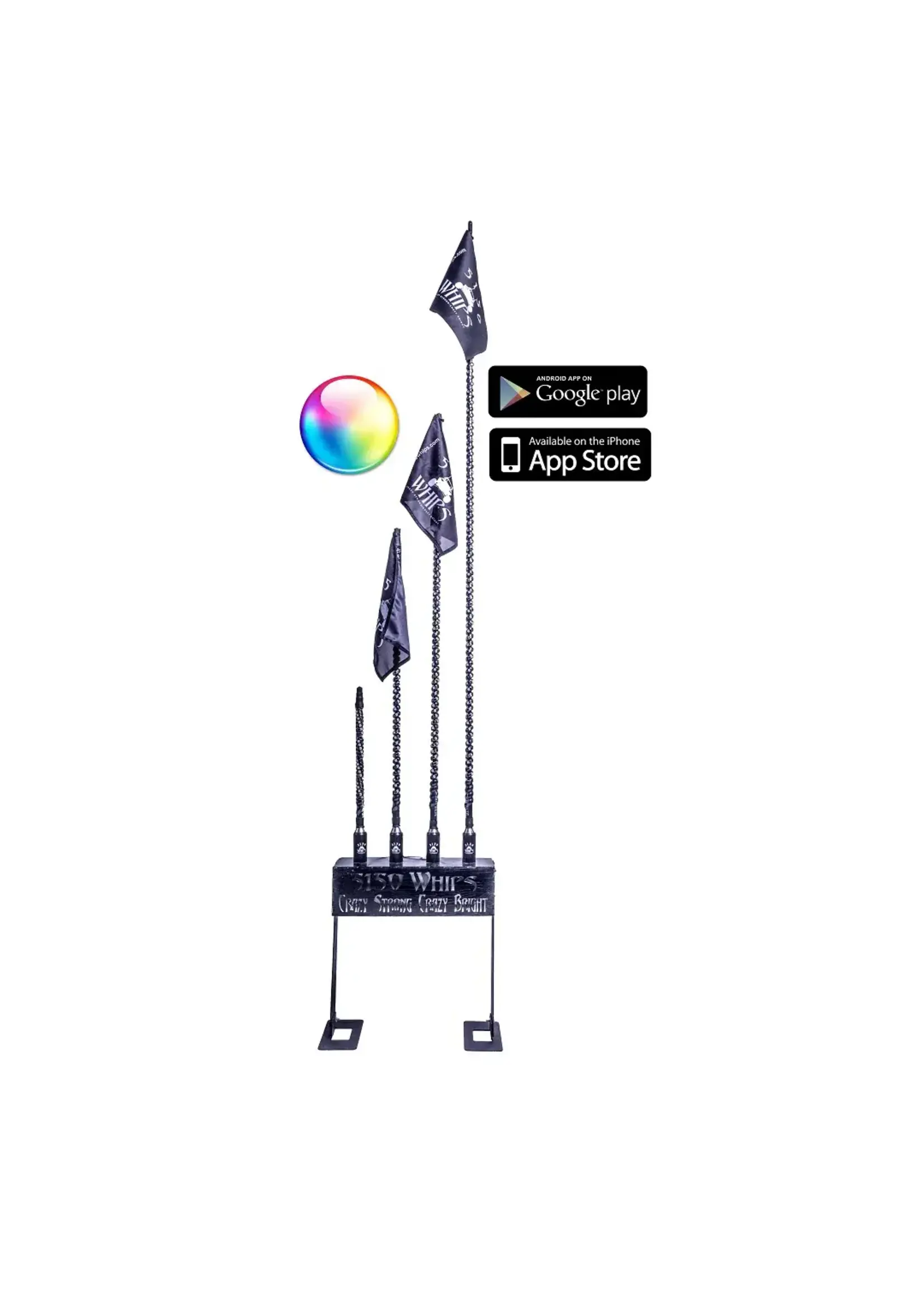 5150 Whips 5150 Whips 187 Style Bluetooth RGB Whips (Pair)