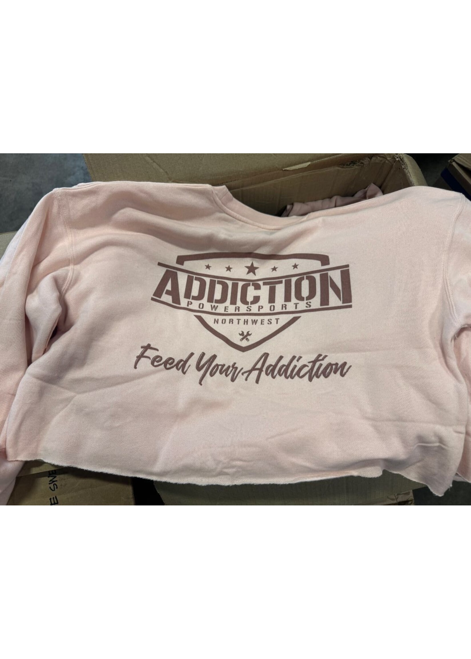 Addiction Crew Neck Crop Top