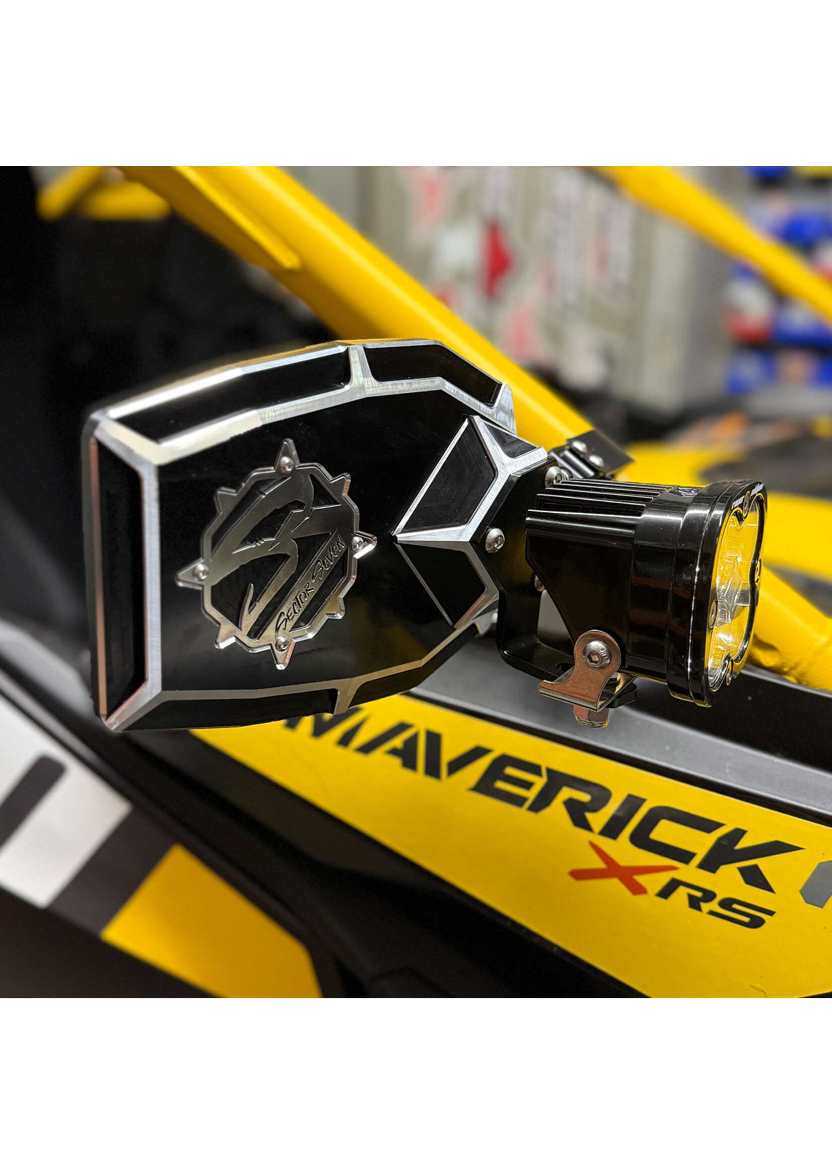 Sector Seven Sector Seven Navigator Mirrors with Light Brackets (M10-1.25 Threaded Ball Mount)