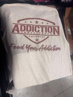 independent Addiction Powersports NW T-Shirt Cream with Mocha Mouse Logo