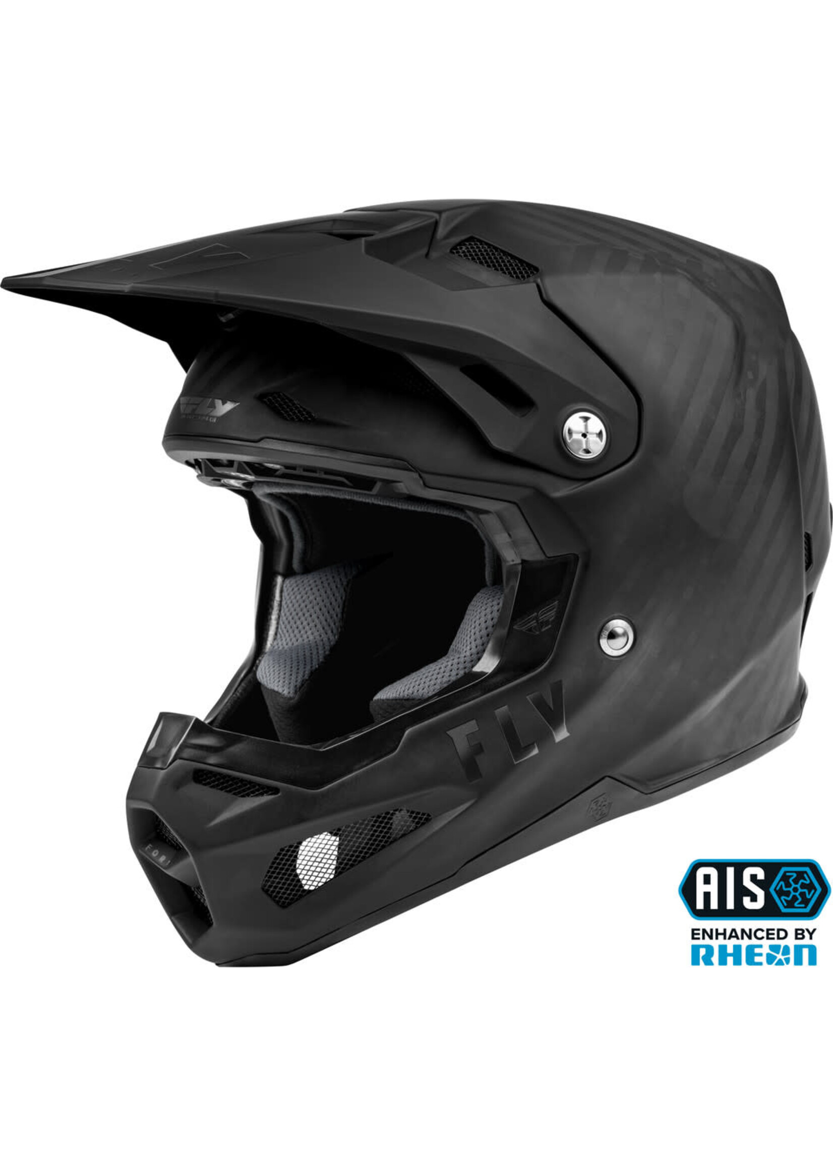 Fly Racing Formula Solid Carbon Helmet Matte Black Carbon - XS