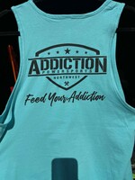 Addiction Powersports NW LOGO Tank Top Tahiti Blue/ Black Logo