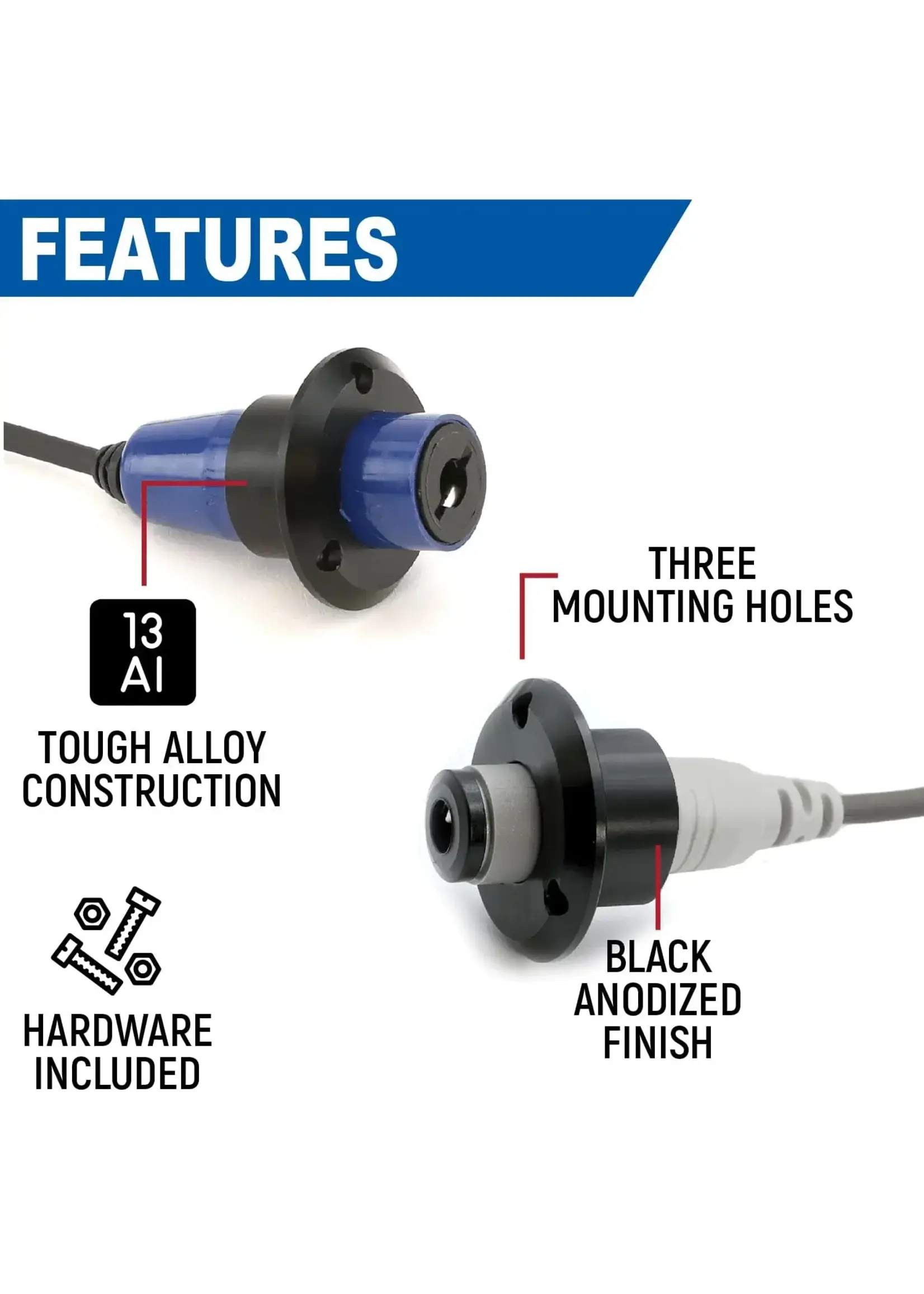 Rugged Radios Rugged Radios Single Headset / Helmet Jack Flush Mount