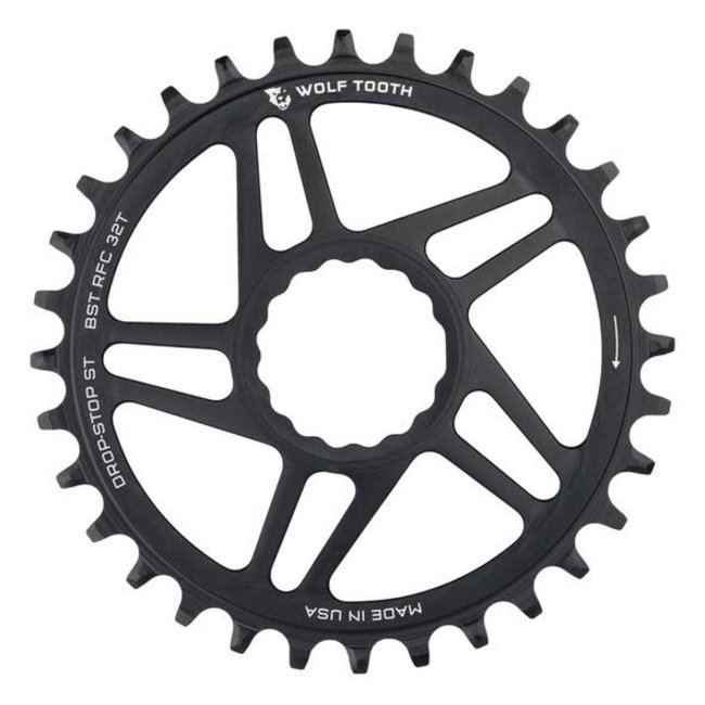 Wolf Tooth Components - Race Face Cinch - Chainring - Teeth: 32 - Speed: 9-12 - BCD: Direct Mount - 7075 Aluminum - Black