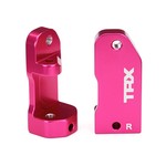 Traxxas Caster blocks, 30-degree, pink-anodized 6061-T6 aluminum (left & right)/ suspension screw pin (2)