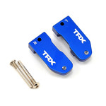 Traxxas Caster blocks, 30-degree, blue-anodized 6061-T6 aluminum (left & right)/ suspension screw pin (2)