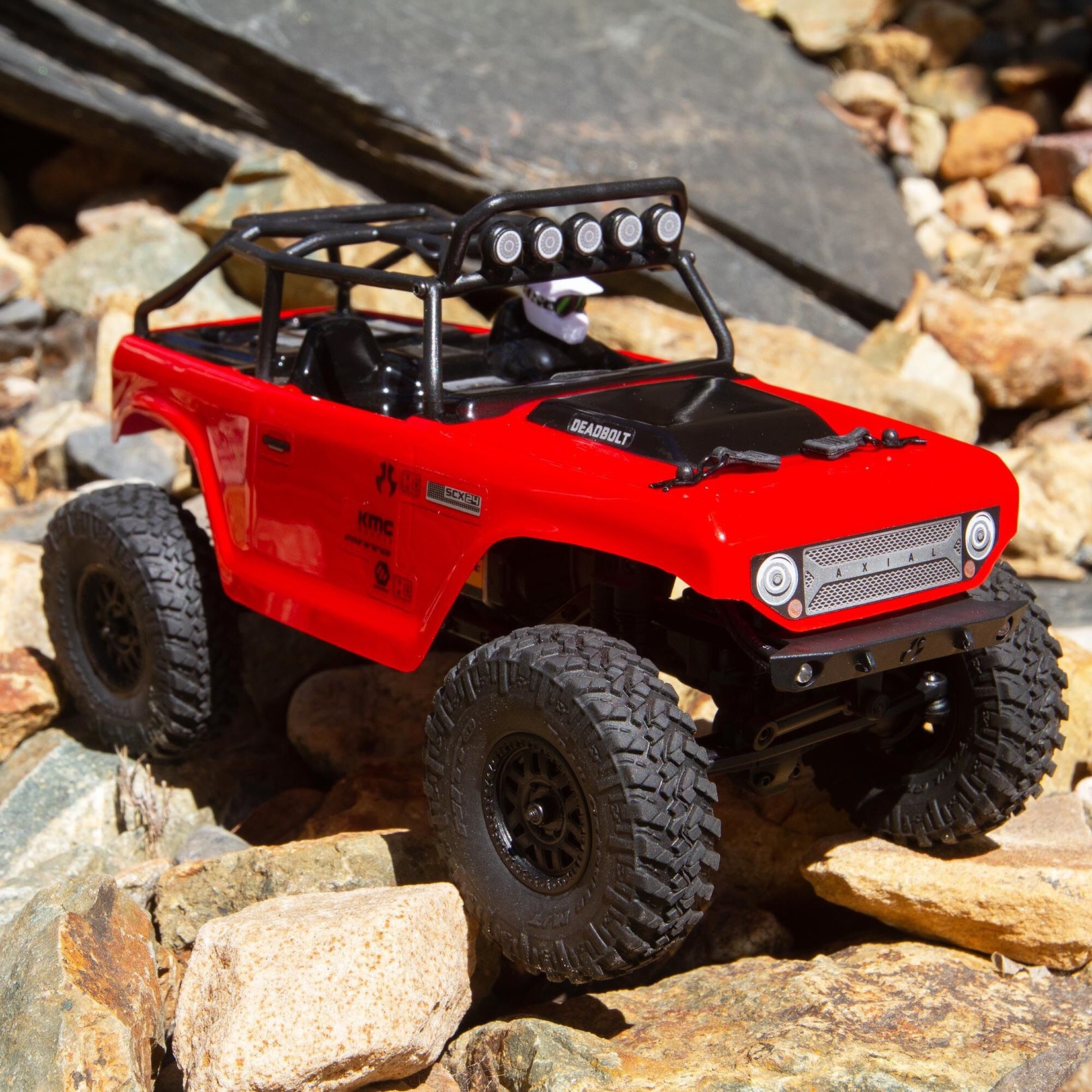Axial 1/24 SCX24 Deadbolt 4WD Rock Crawler Brushed RTR, Red