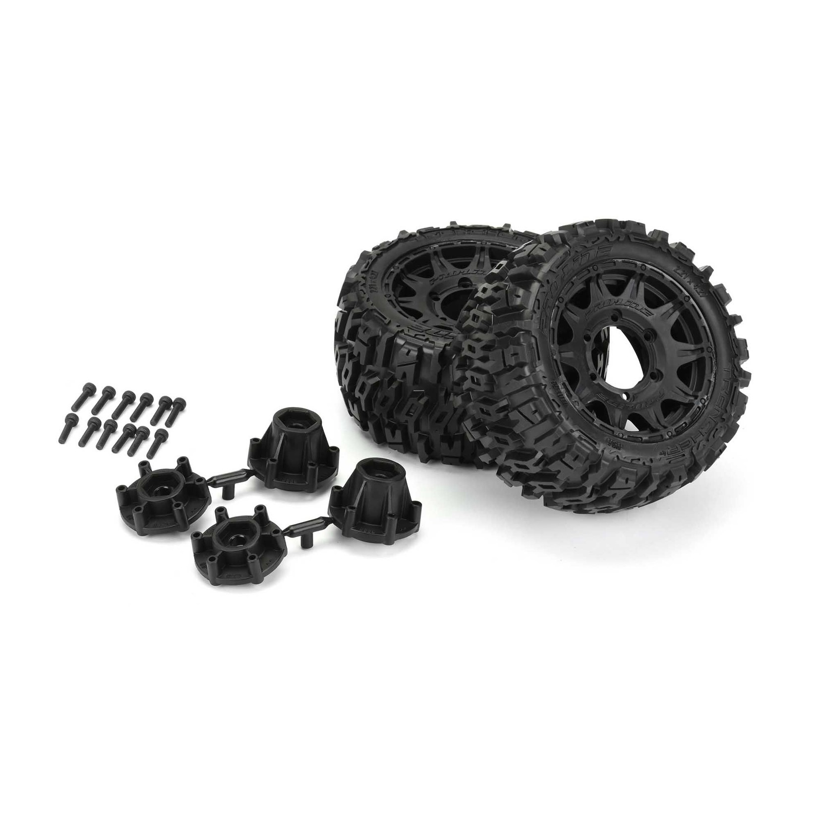 Pro-Line 1/10 Trencher LP Front/Rear 2.8" MT Tires Mounted 12mm Blk Raid (2)