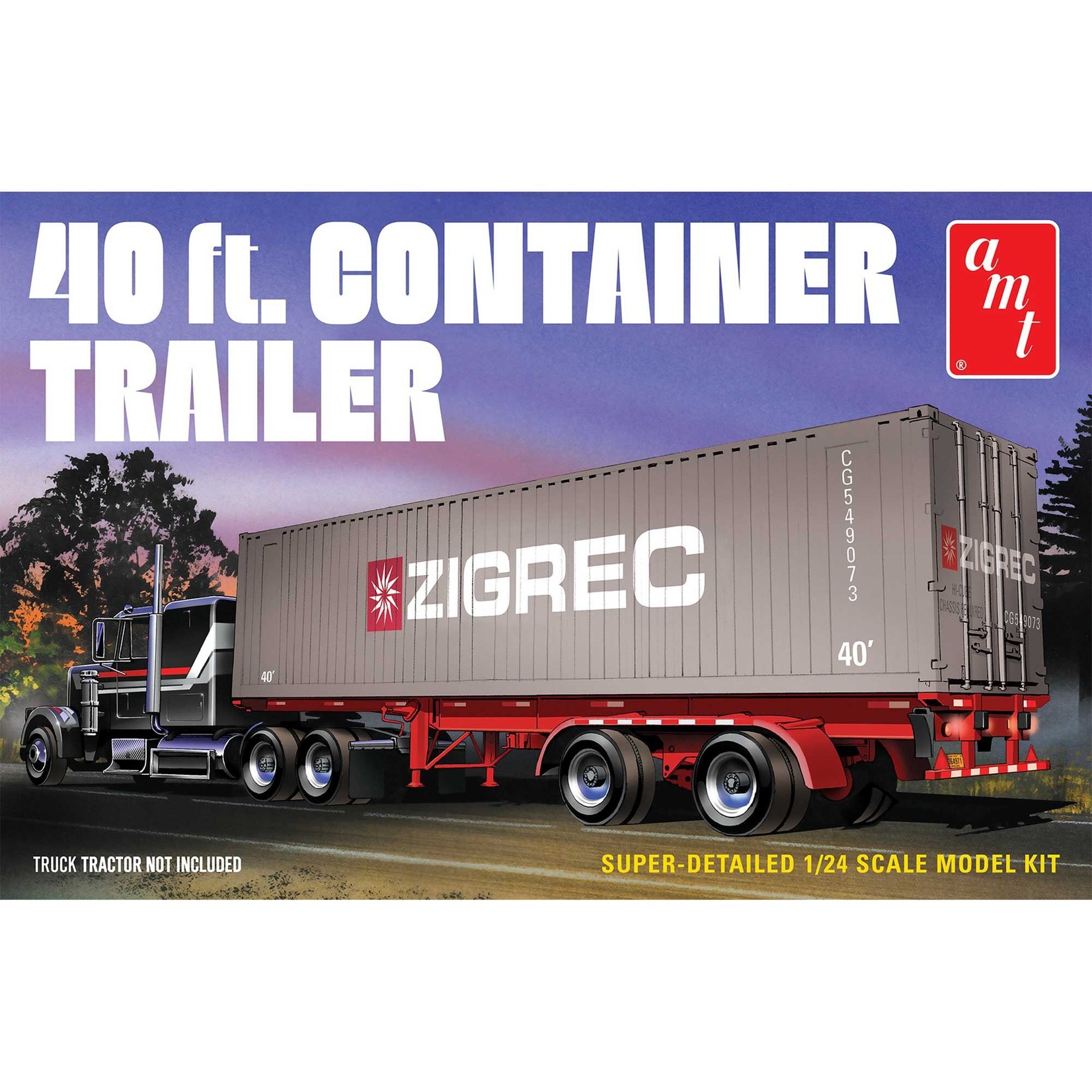 AMT 1/24 40' Semi Container Trailer