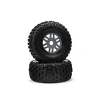 Arrma 1/8 dBoots Fortress Front/Rear 2.4/3.3 Pre-Mounted Tires, 17mm Hex, Gunmetal (2)