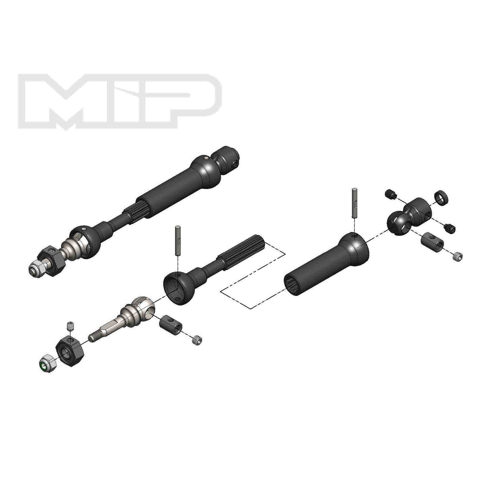 MIP - Moore's Ideal Products CVD Drive Kit Front 87mm - 112mm with 10mm x 5mm Bearing
