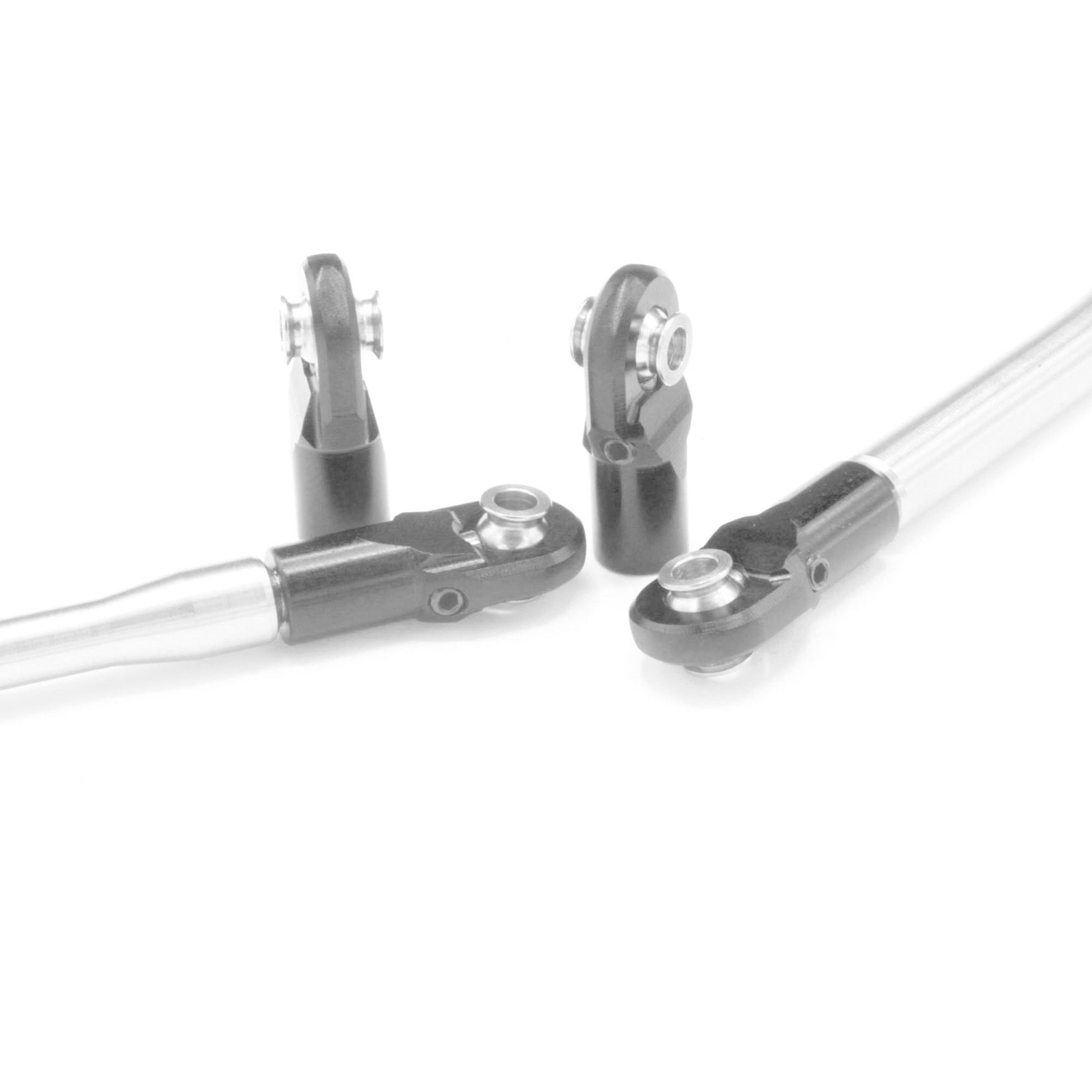 Vanquish Products Machined Rod Ends Black - Straight M4