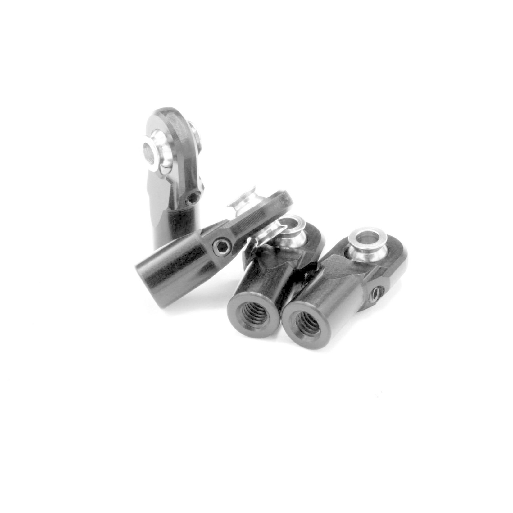 Vanquish Products Machined Rod Ends Black - Straight M4