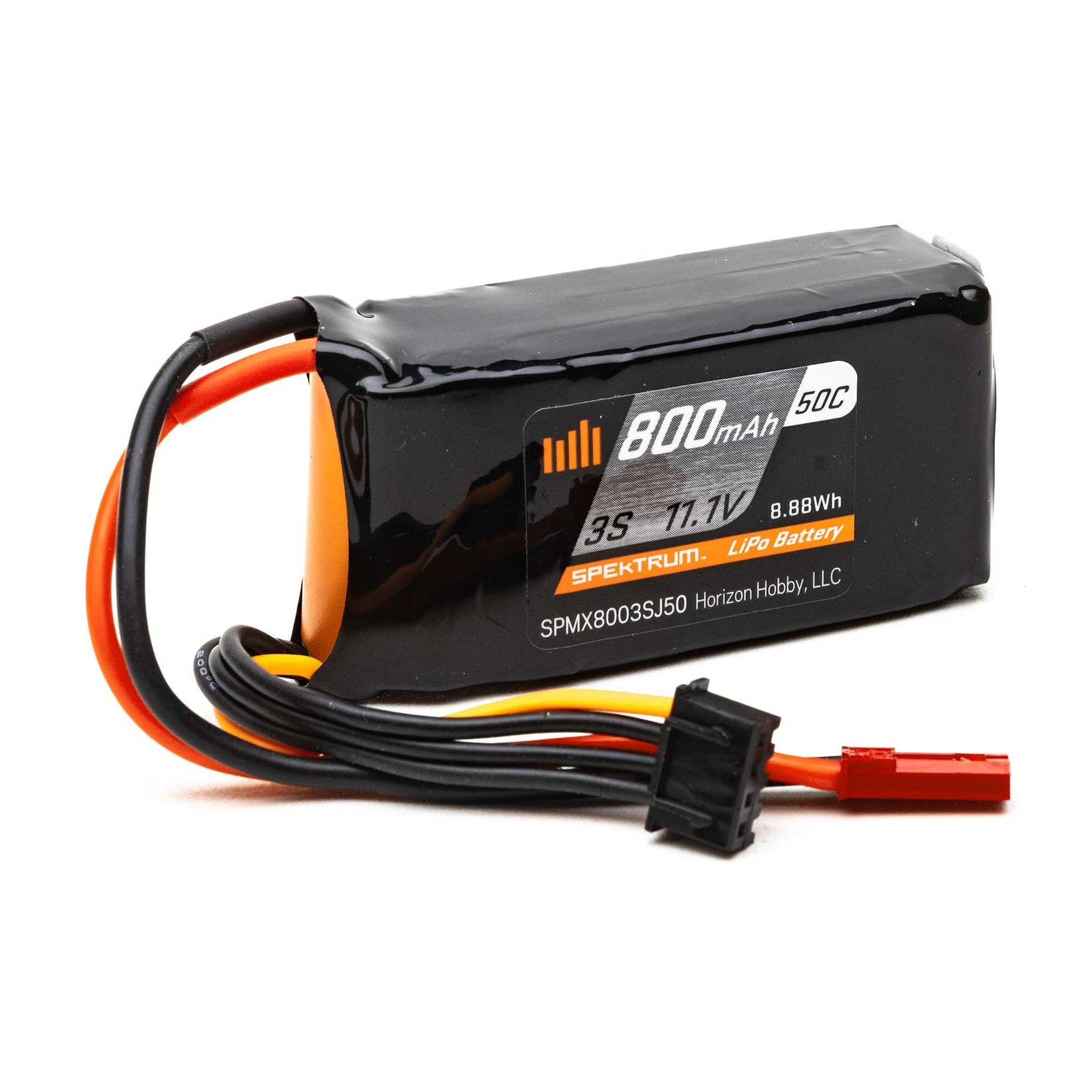 Spektrum 11.1V 800mAh 3S 50C LiPo Battery: JST