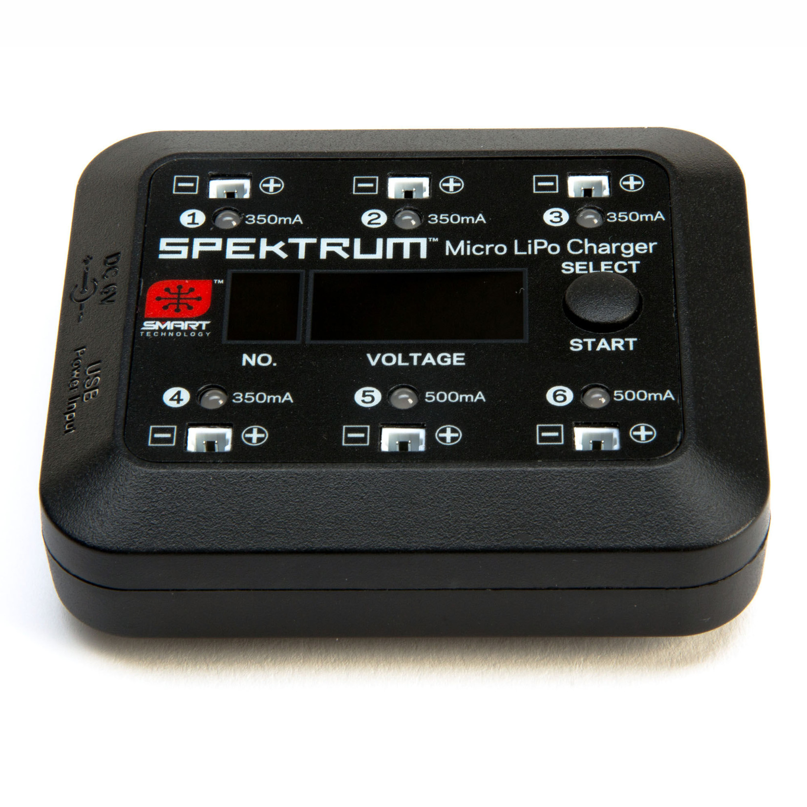 Spektrum S63 Micro 6-port DC/USB 1S LiPo Smart Charger