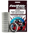 Fast Eddy 12x18x4 Rubber Sealed Bearing, 6701-2RS (10)