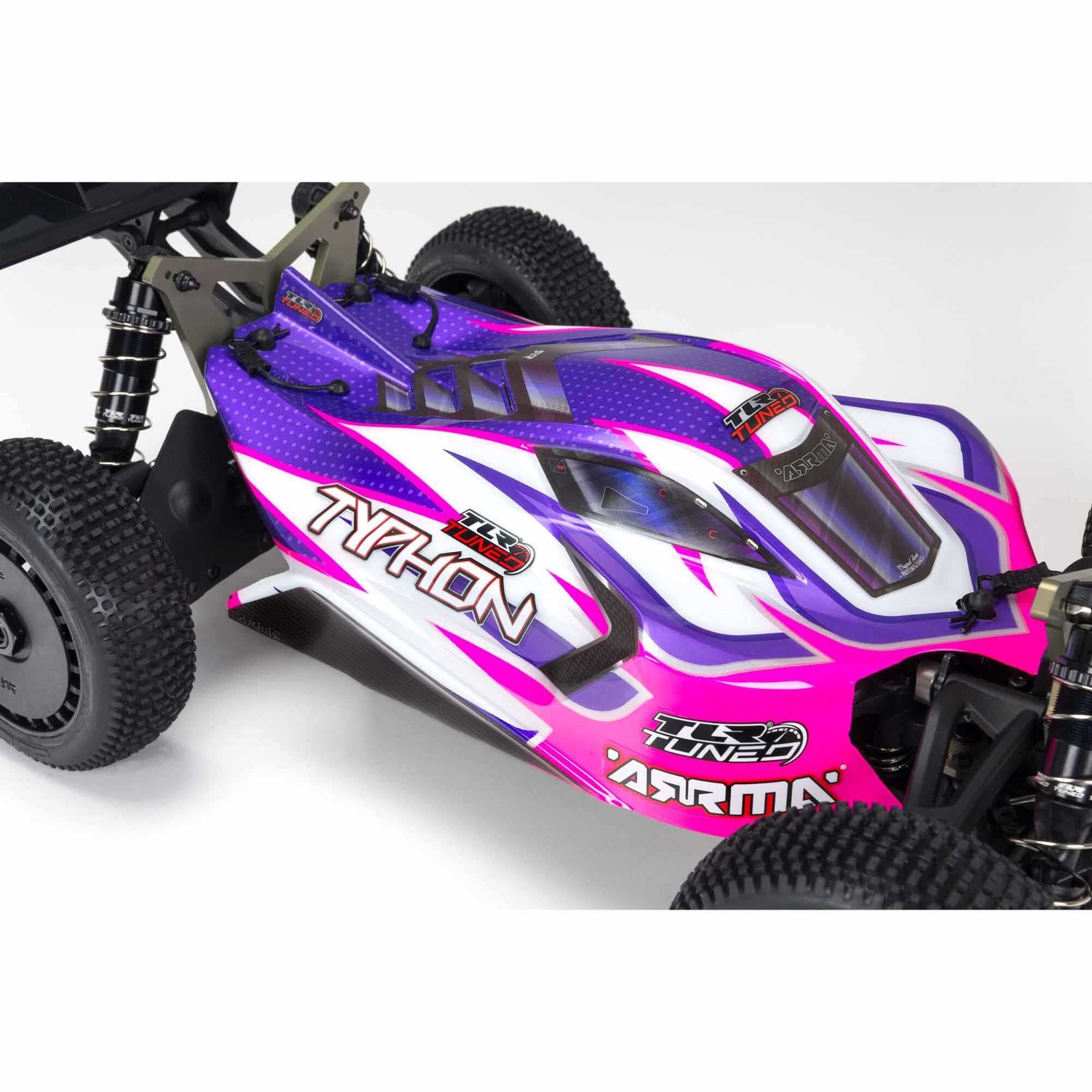Arrma 1/8 TLR Tuned TYPHON 4WD Roller Buggy, Pink/Purple