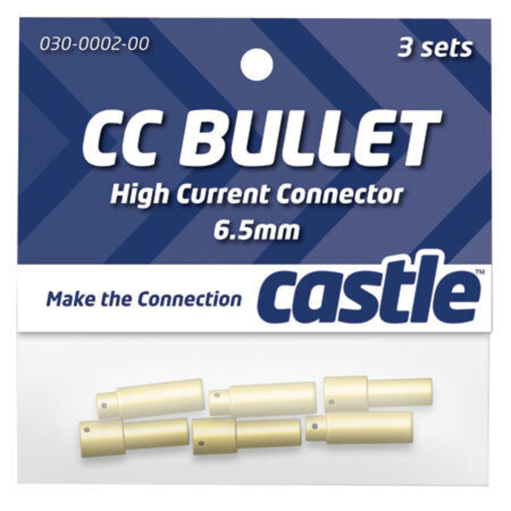 Castle Creations High Current Connector: 6.5mm Bullet Set (3)