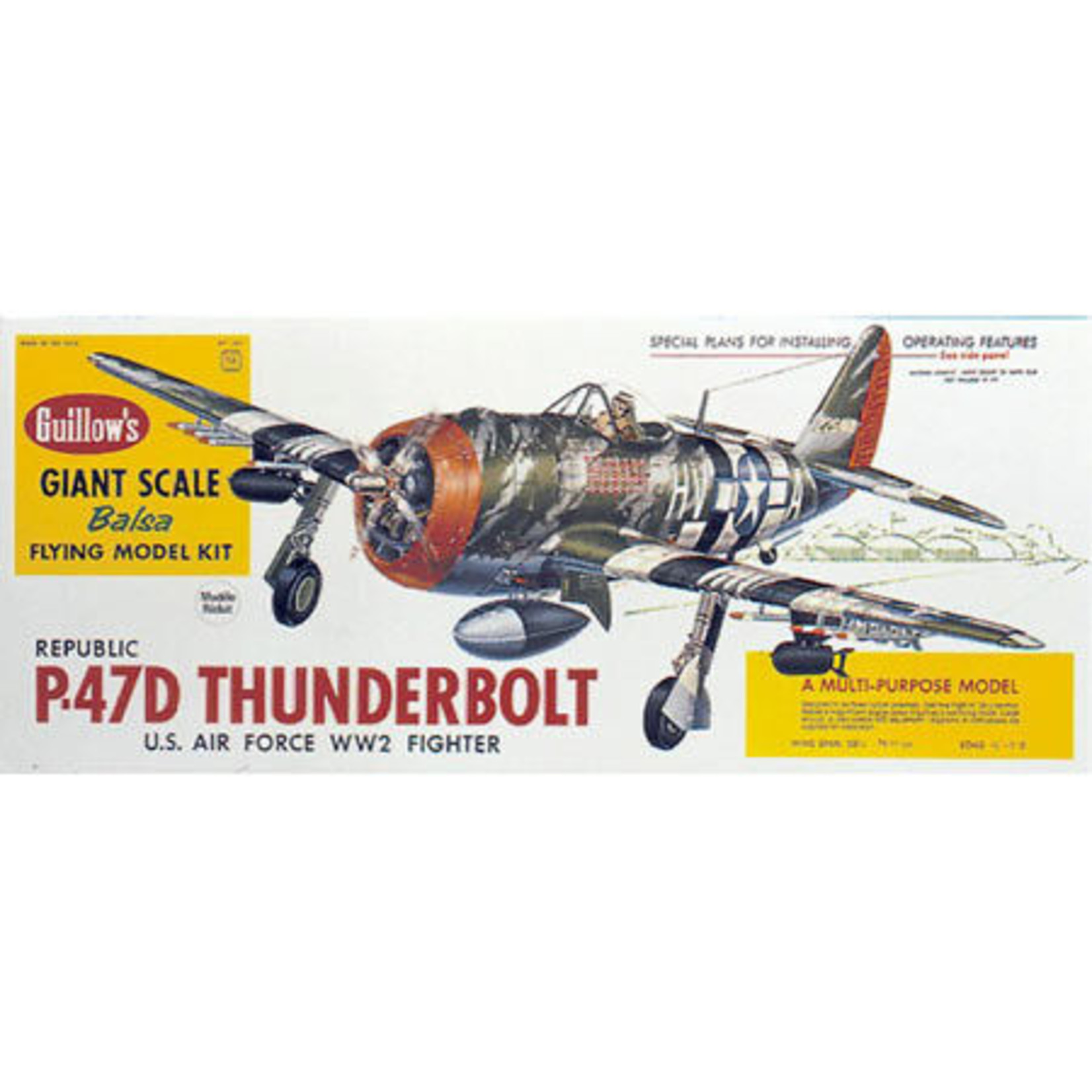 Guillow P47D Thunderbolt Kit, 30.5"