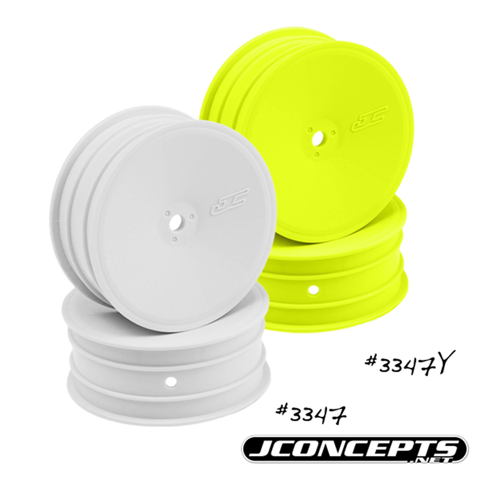 JConcepts Front Mono, 12mm Hex Wheel, White: B5, B4.1, RB5
