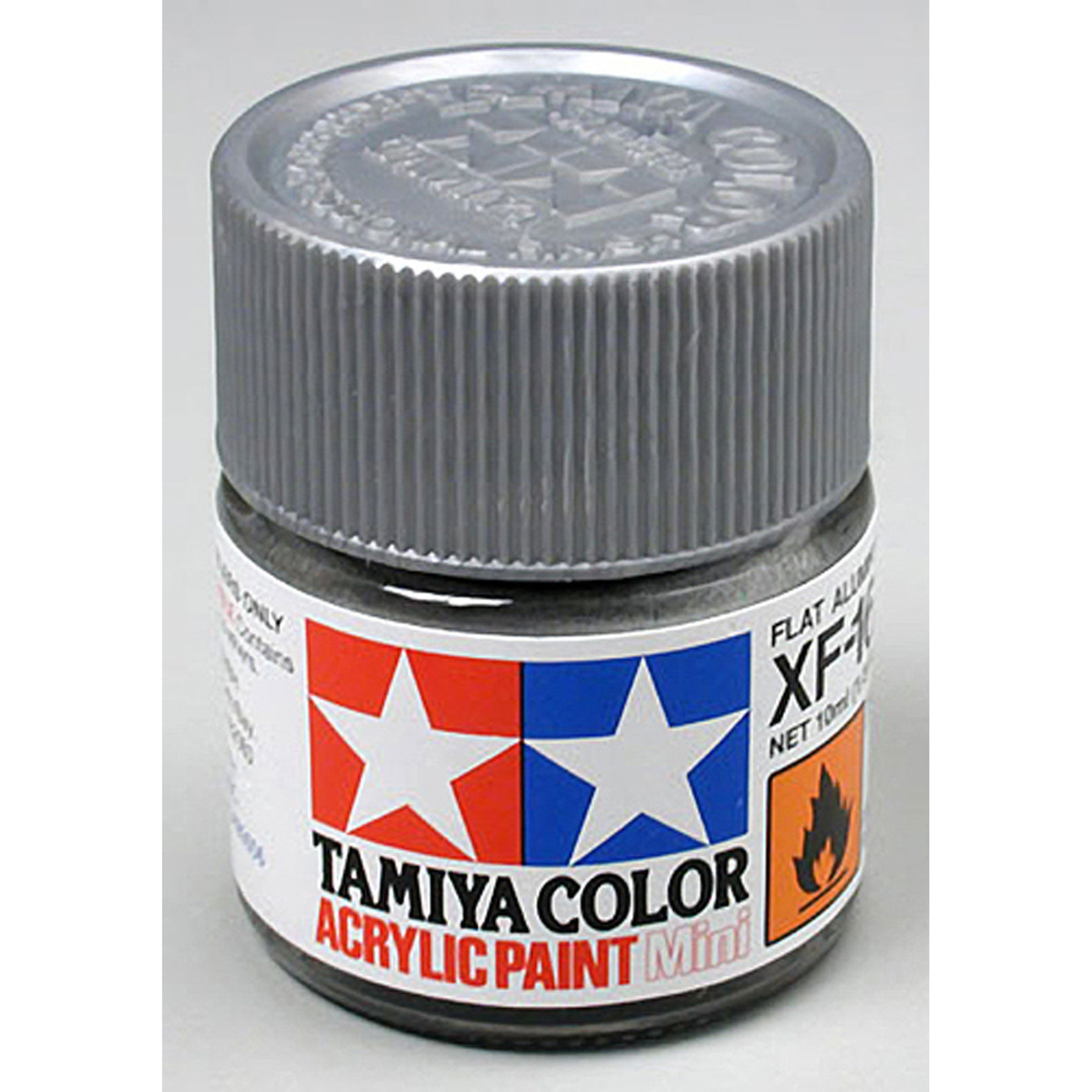 Tamiya Acrylic Mini XF16, Flat Aluminum