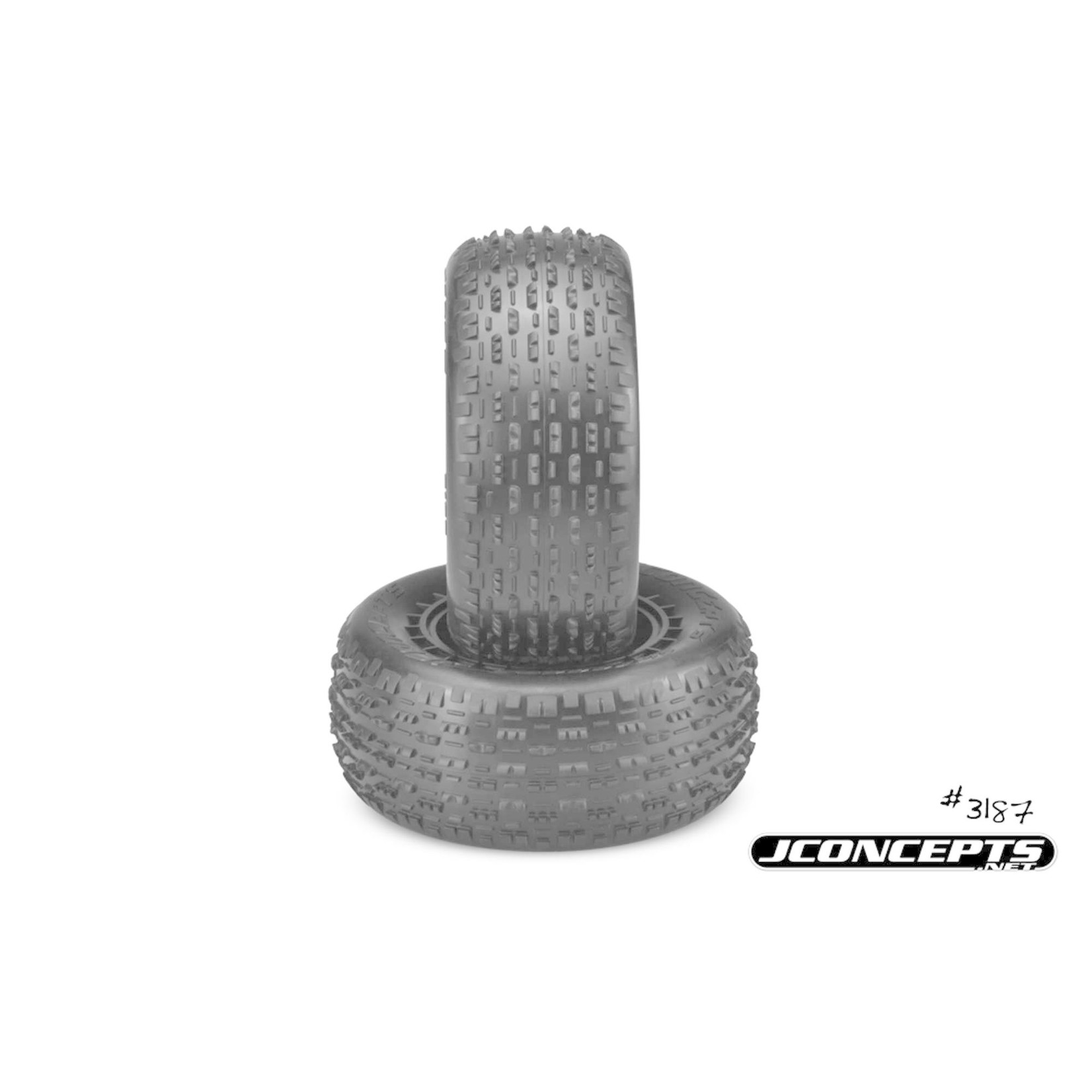 JConcepts 1/10 Swaggers 2.2” Short Course Truck Tires and Inserts, Pink Compound (2)