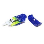 Losi Body & Wing, Blue/White: Mini-B