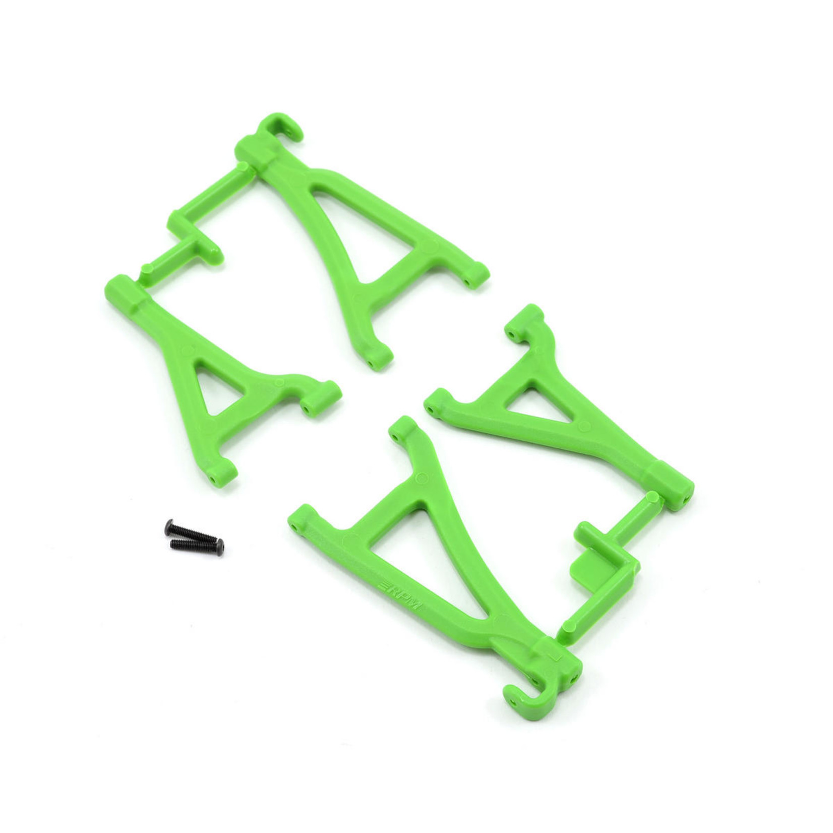 RPM Front Upper & Lower A-Arms, Green: 1/16 Grave Digger