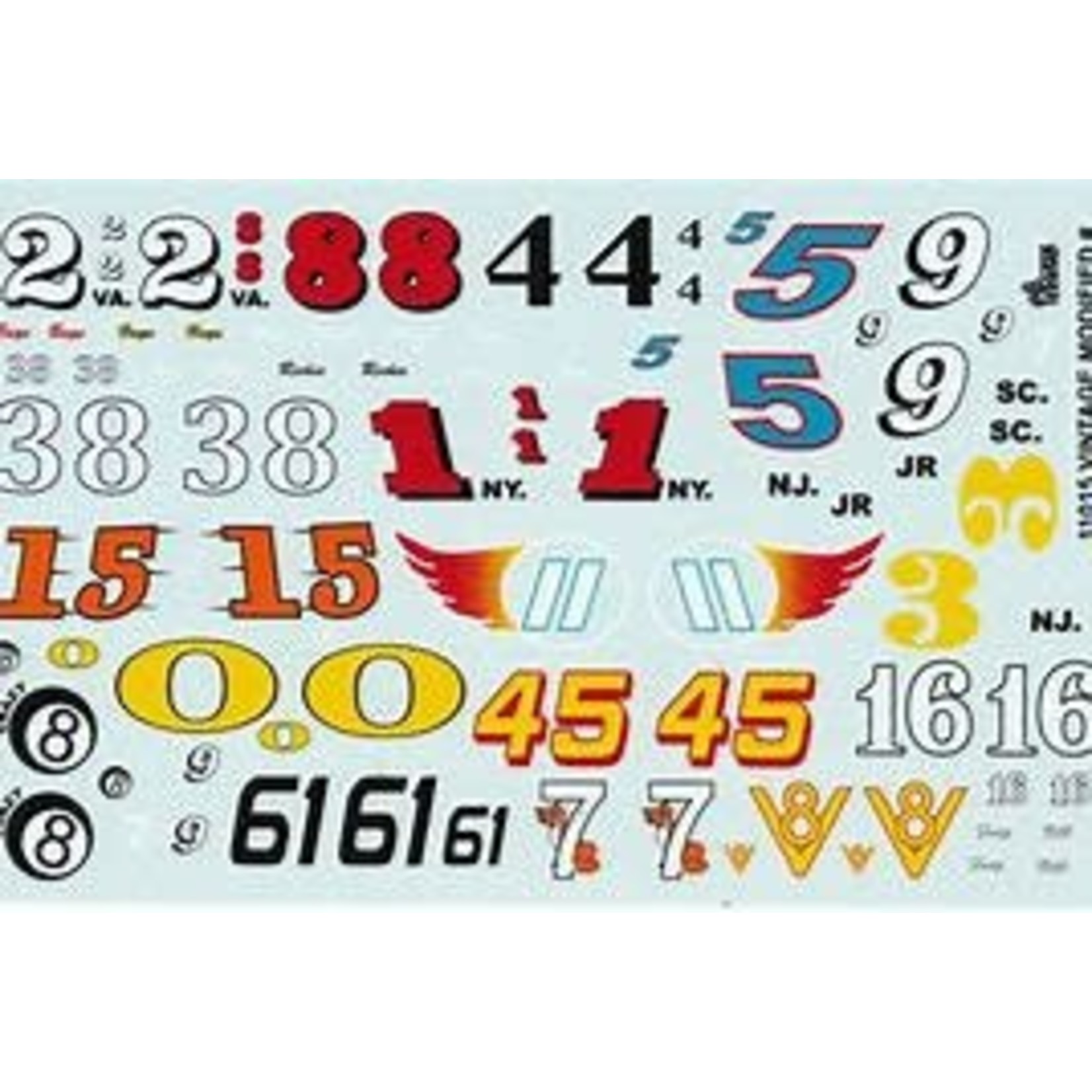 Gofer Racing Vintage Modified Numbers Decal