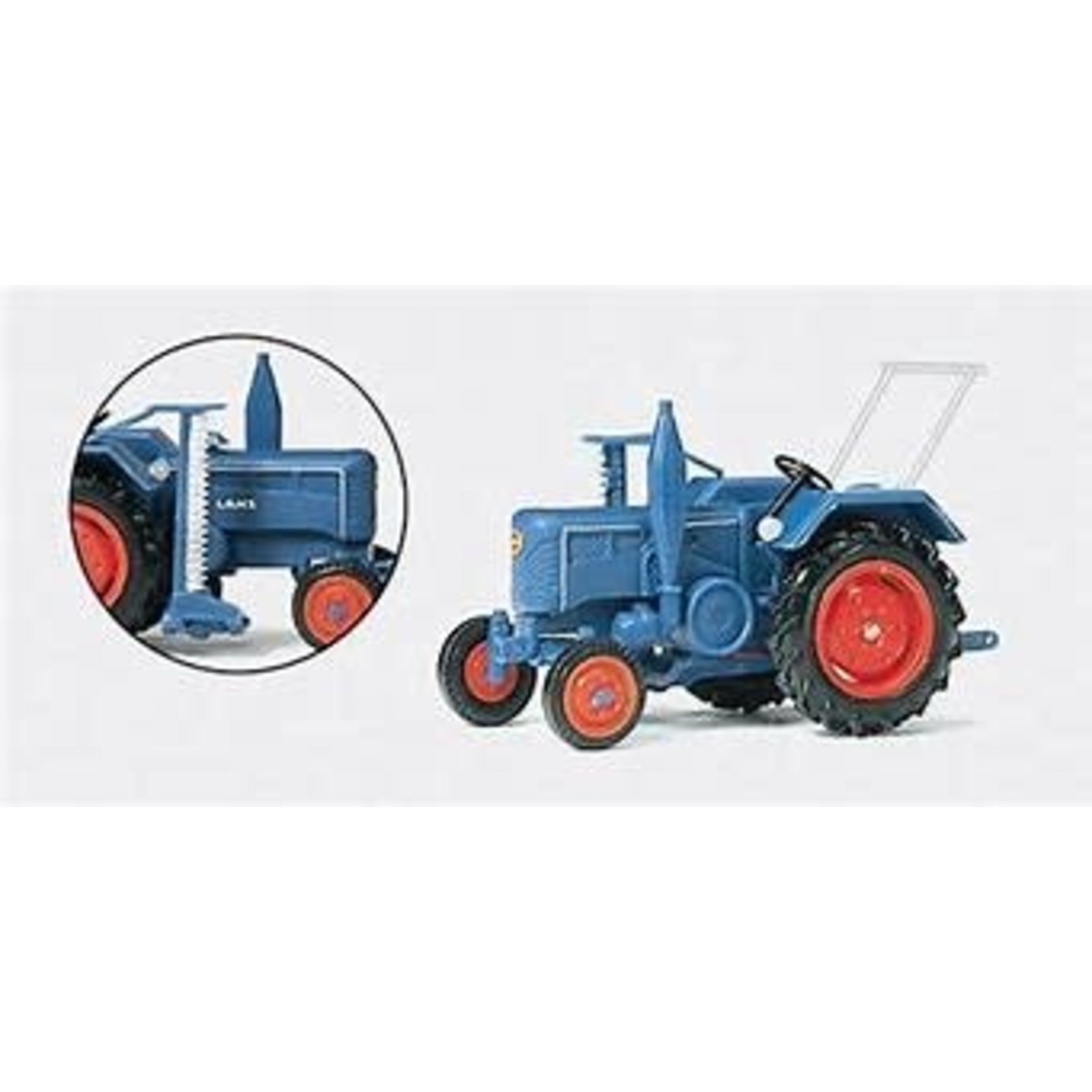 Blue Farm Tractor - Preiser HO