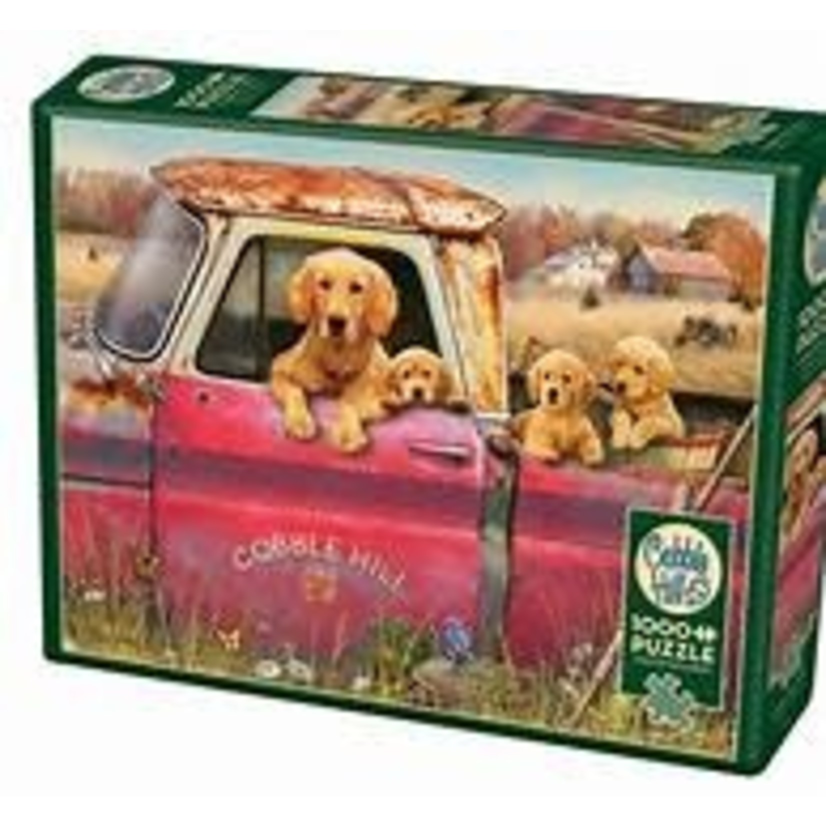 Cobble Hill Pickup Truck w/Dog & Puppies Puzzle (1000pc)