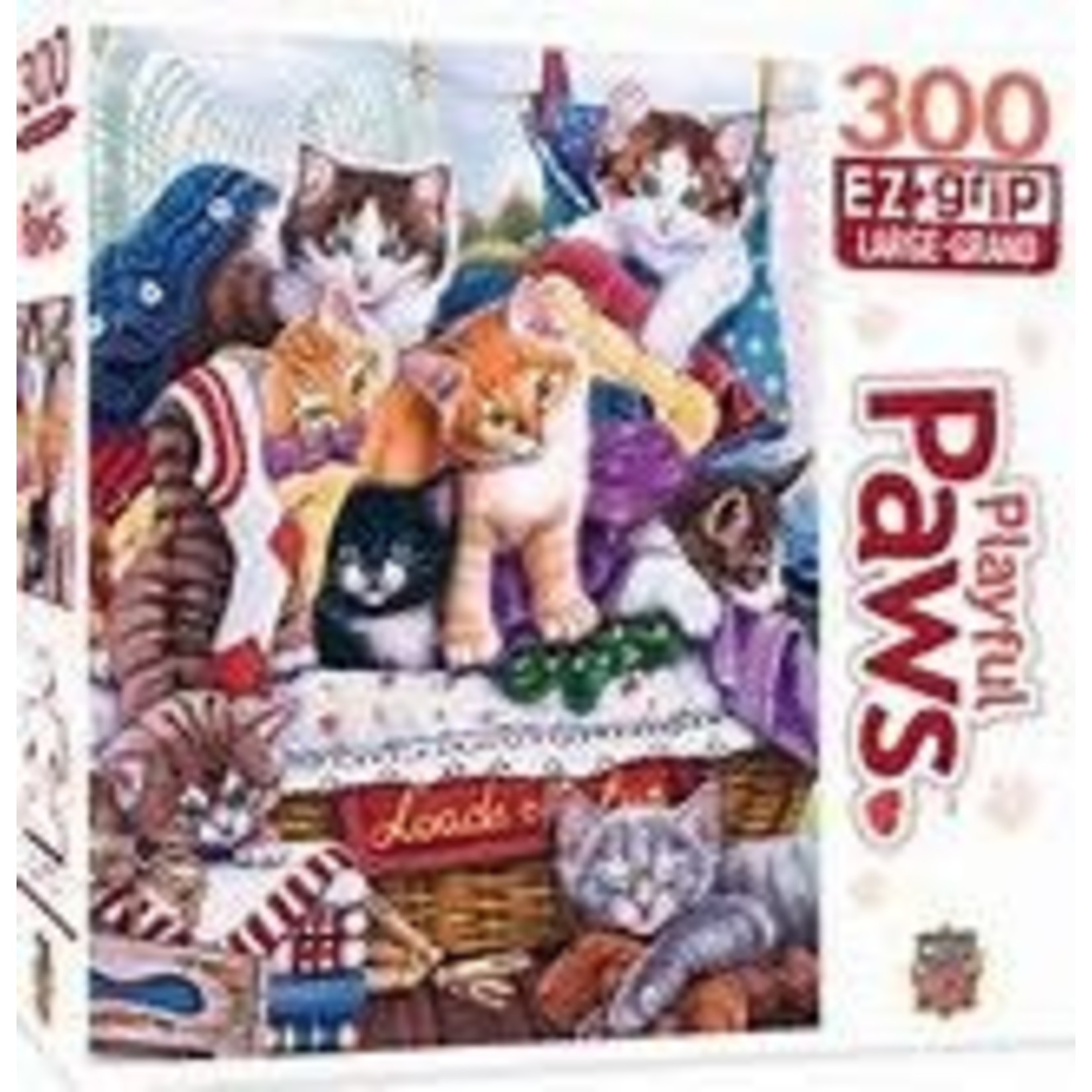 Master Pieces Playful Paws: Loads of Fun Kitten Laundry EZGrip Puzzle (300 pc)