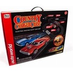 Auto World HO County Charger Chase Slot Car 14' Racing Set