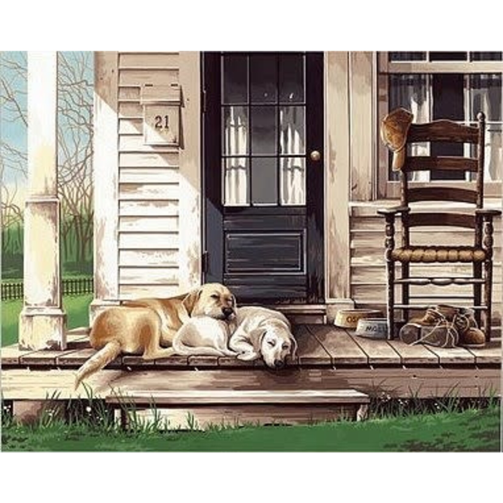 Dimensions Lazy Dog Day Paint by Number (20"x14")