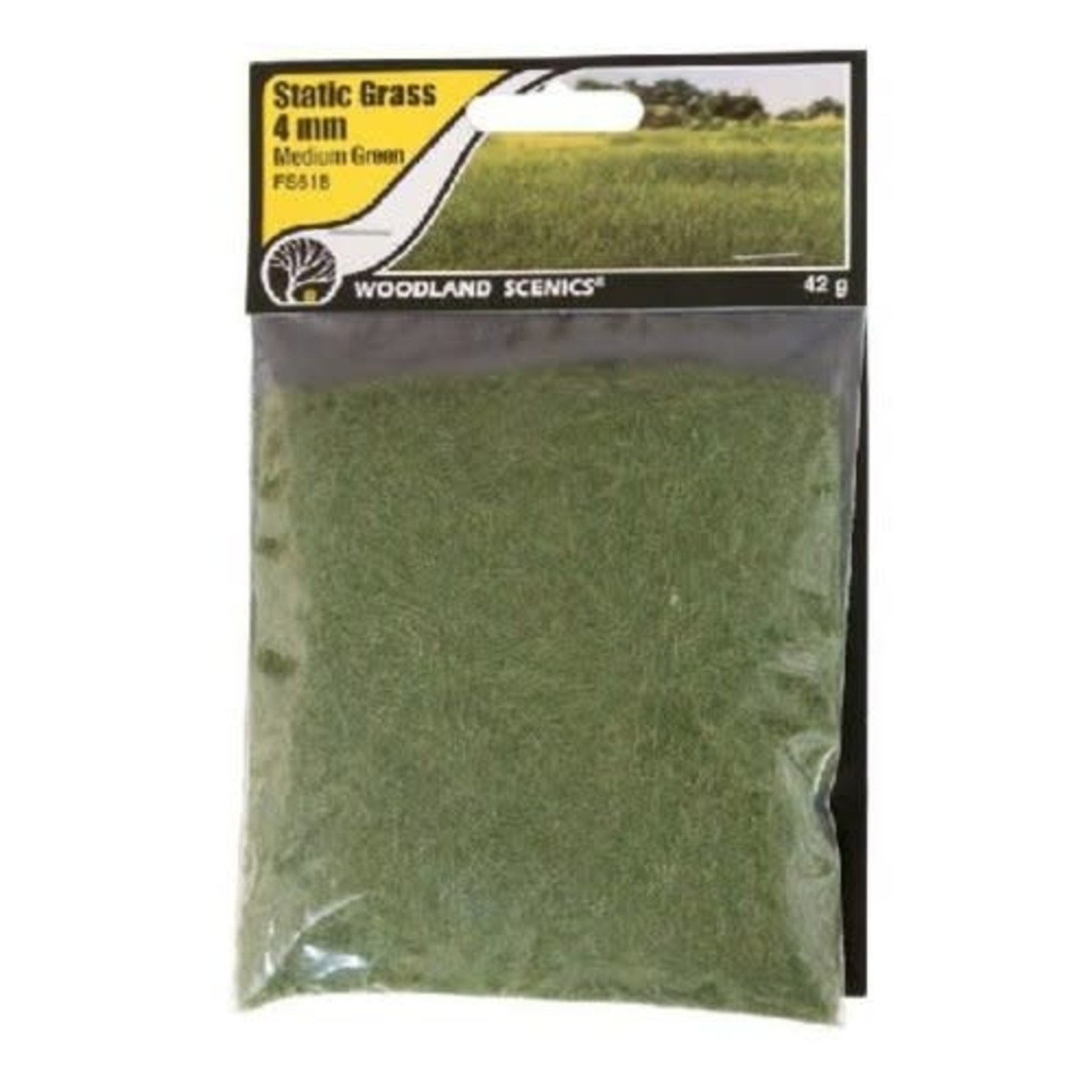 Woodland Scenics Static Grass Med Green 4mm Bag